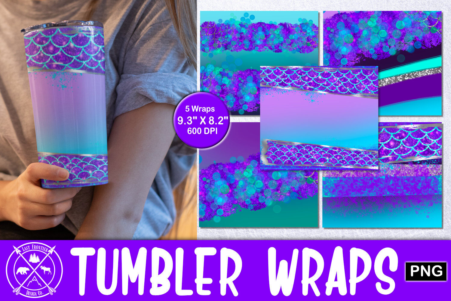 Skinny Tumbler Mermaid Tumbler wrap sublimation