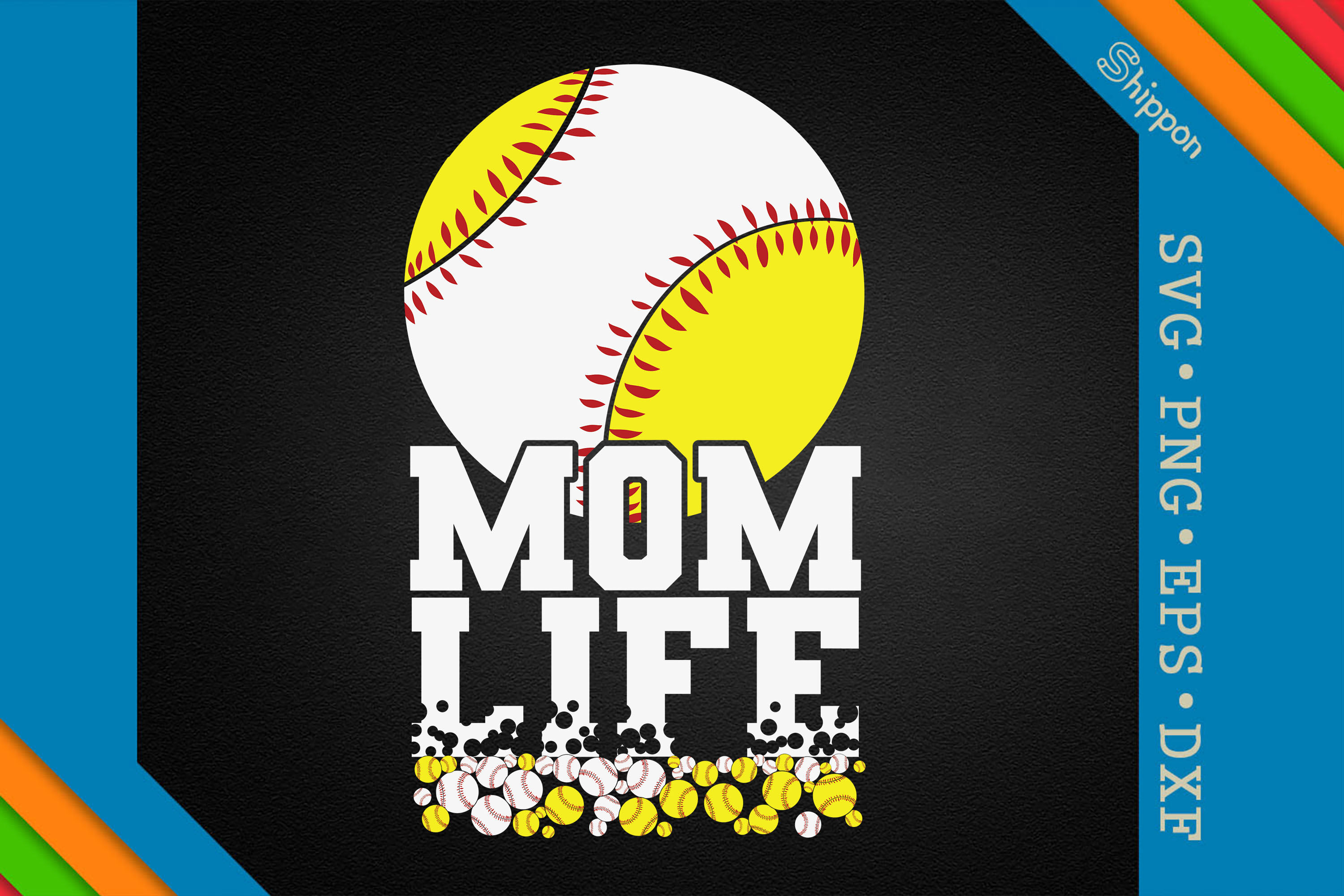 Mom Life Softball Baseball Mom Quote By Unlimab | TheHungryJPEG