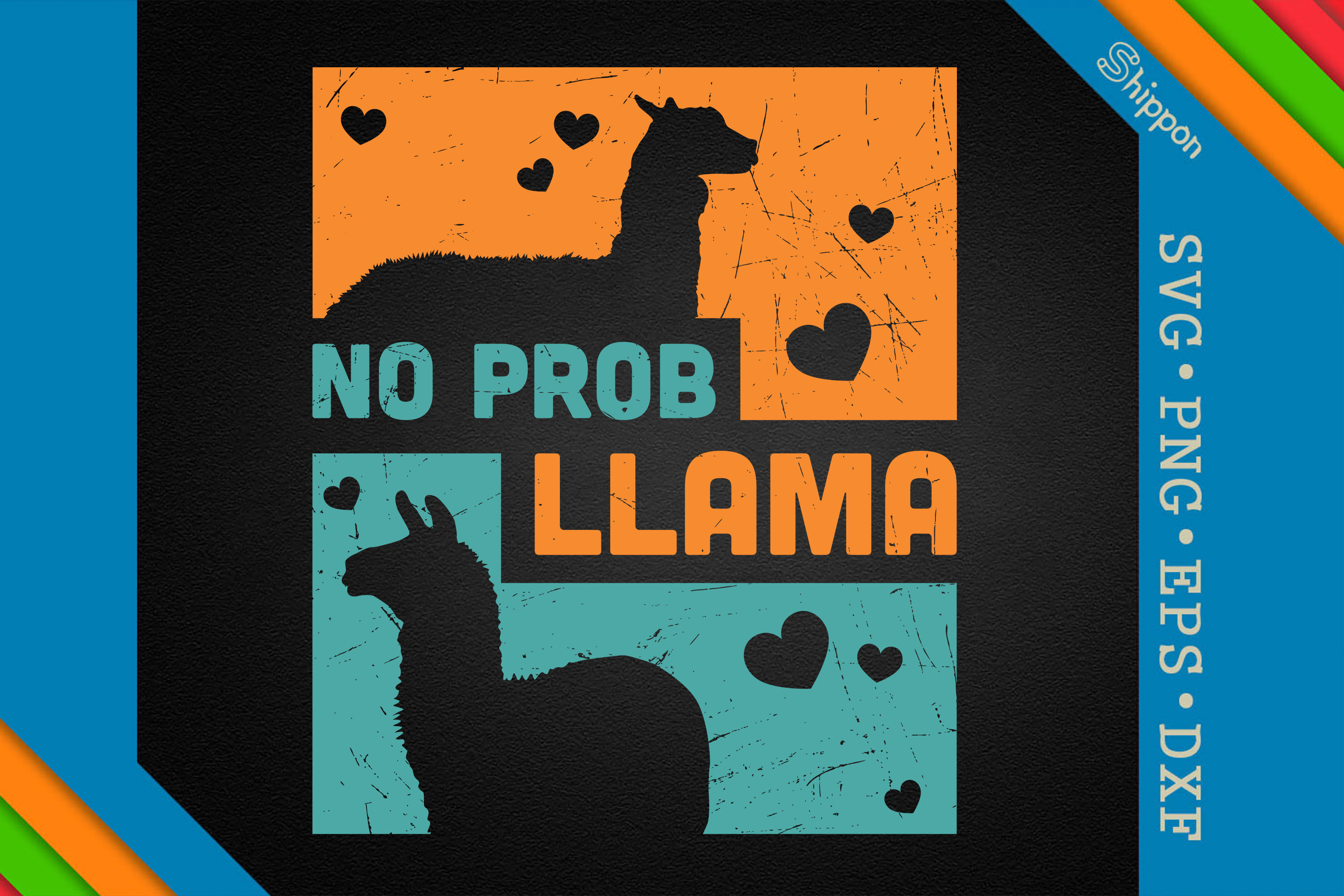 No Prob Llama Funny Alpaca By Unlimab Thehungryjpeg 4108