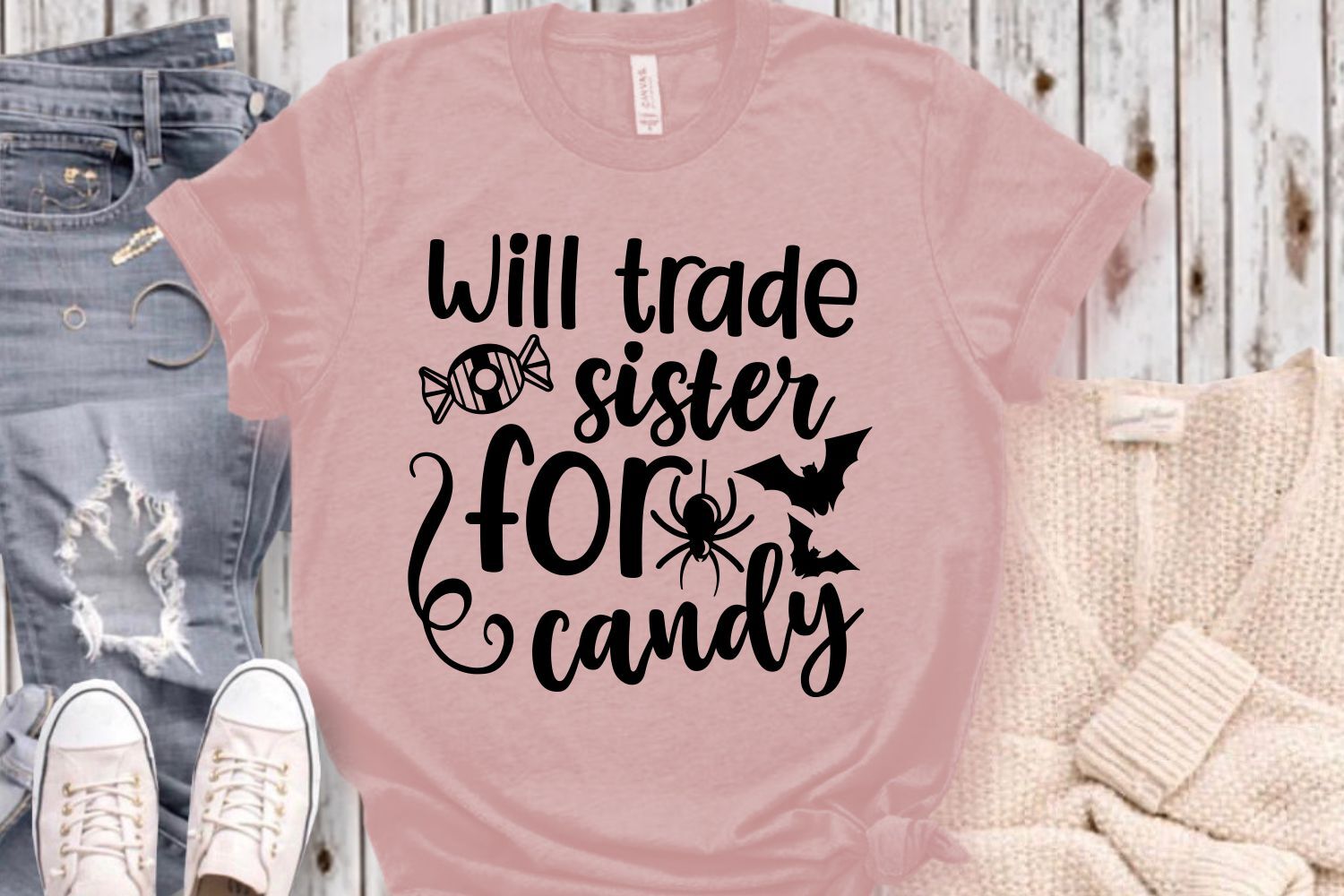 Halloween SVG, Will Trade Brother Sister for Candy By TonisArtStudio |  TheHungryJPEG