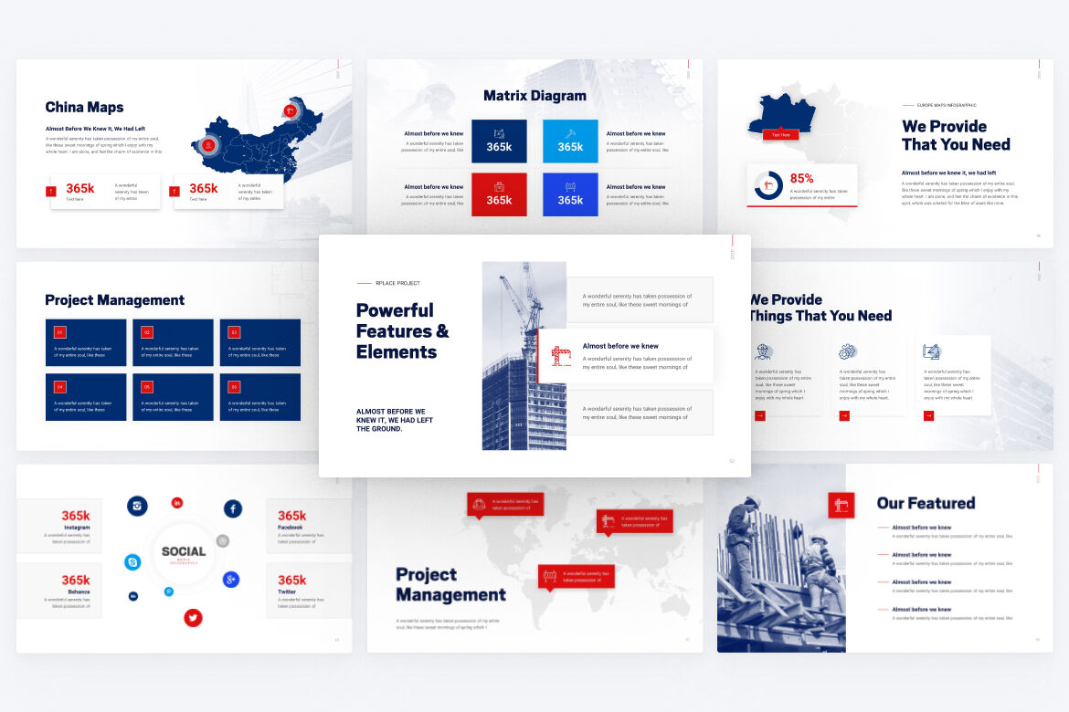 Rplace Construction PowerPoint Template By BrandEarth