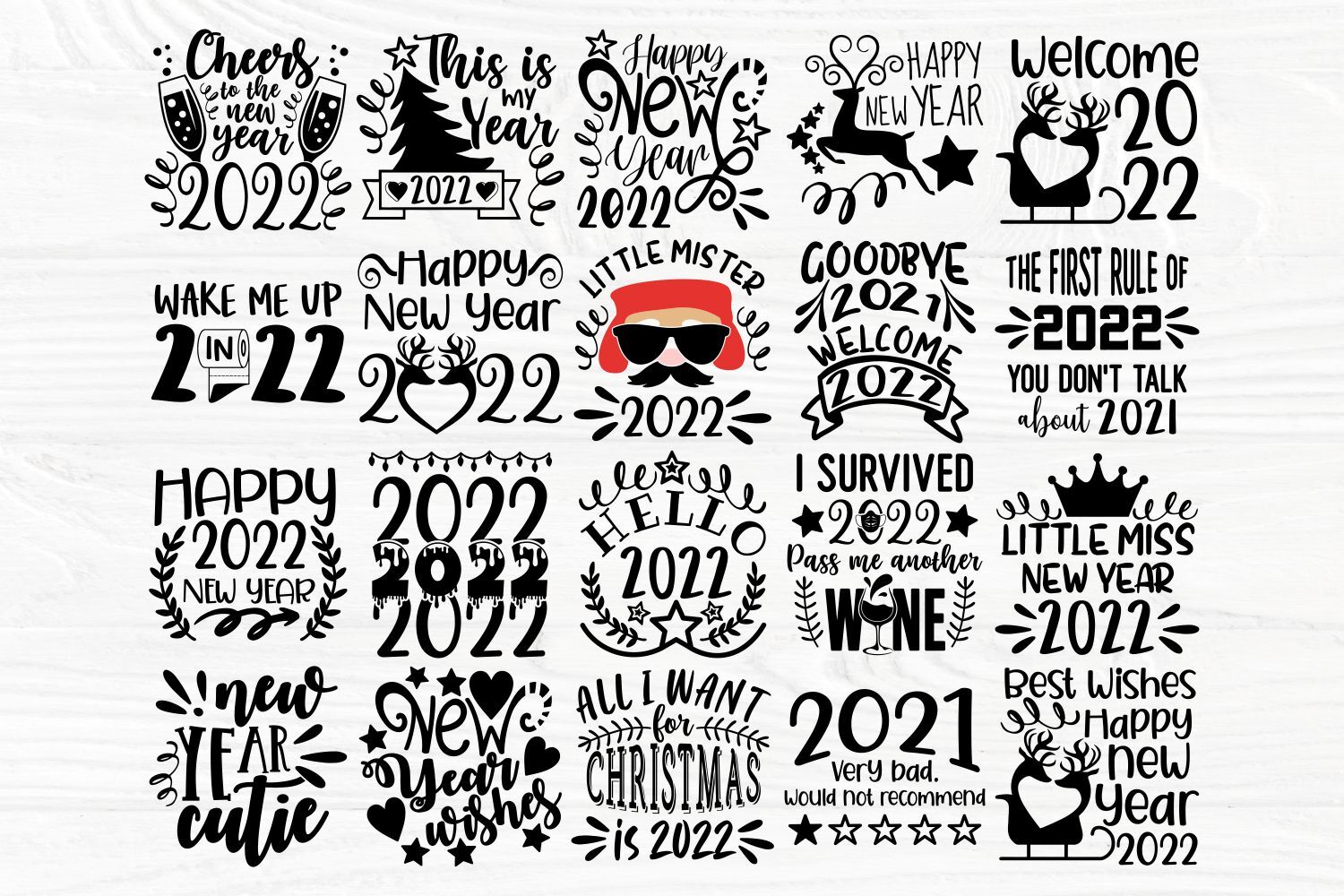 Happy New Years SVG Bundle, Hello 2022 Svg, Goodbye 2021 Svg By ...