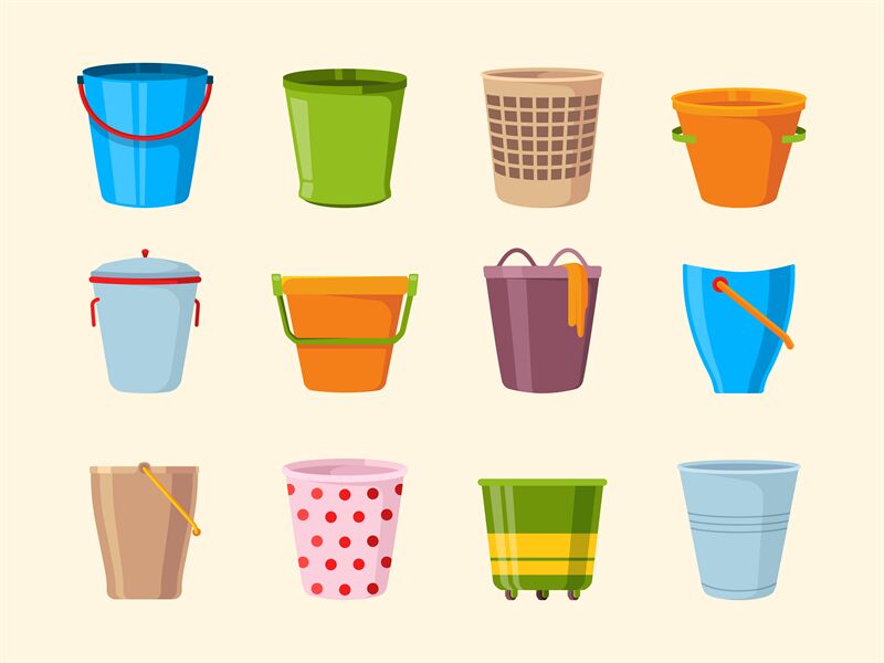 Wooden buckets