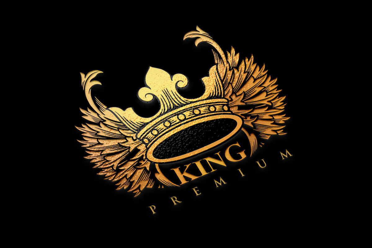 Royal King Wings Crown Golden Logo Ornament By artgrarisstudio |  TheHungryJPEG
