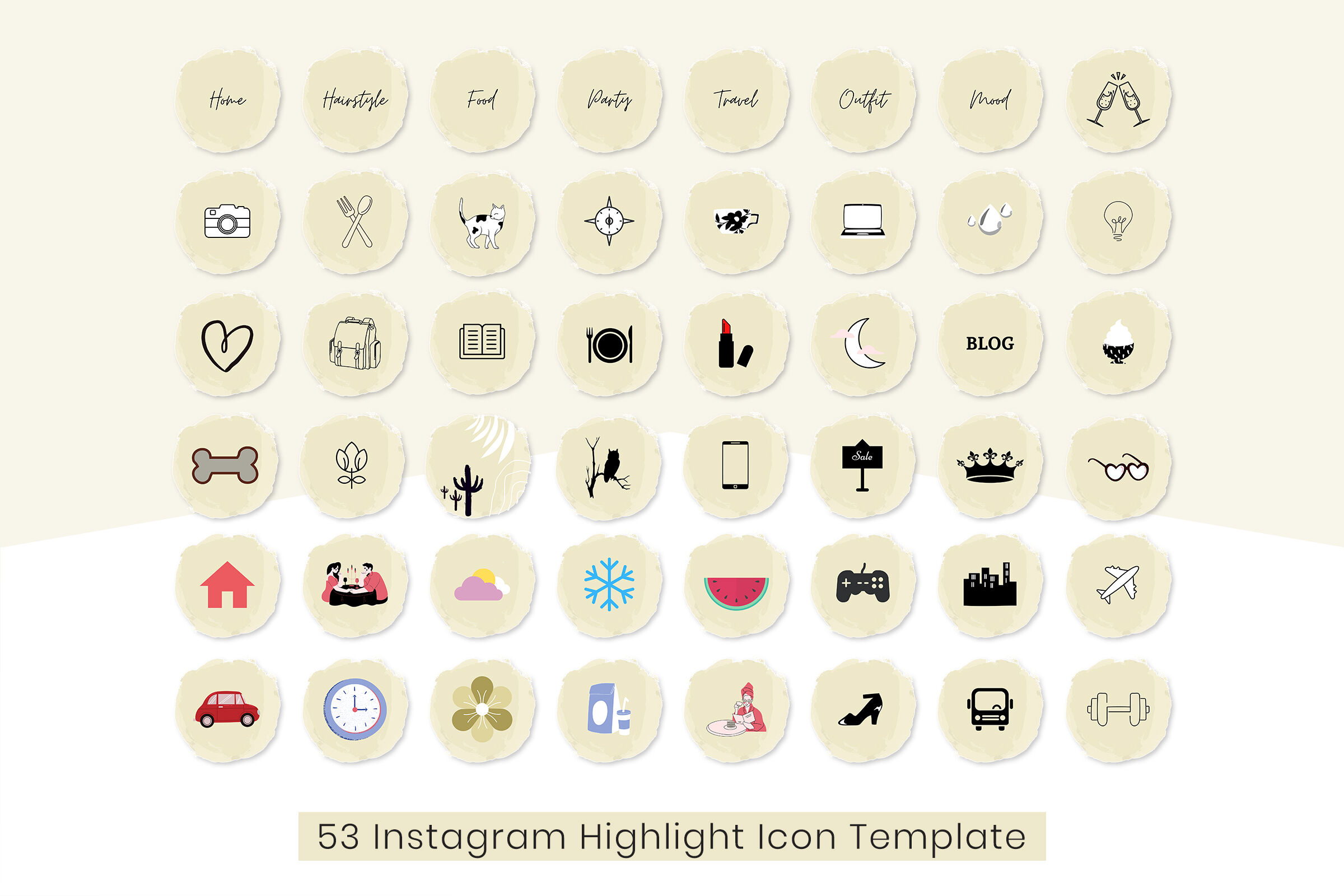 Instagram Highlight Icons Templates By SnapyBiz | TheHungryJPEG