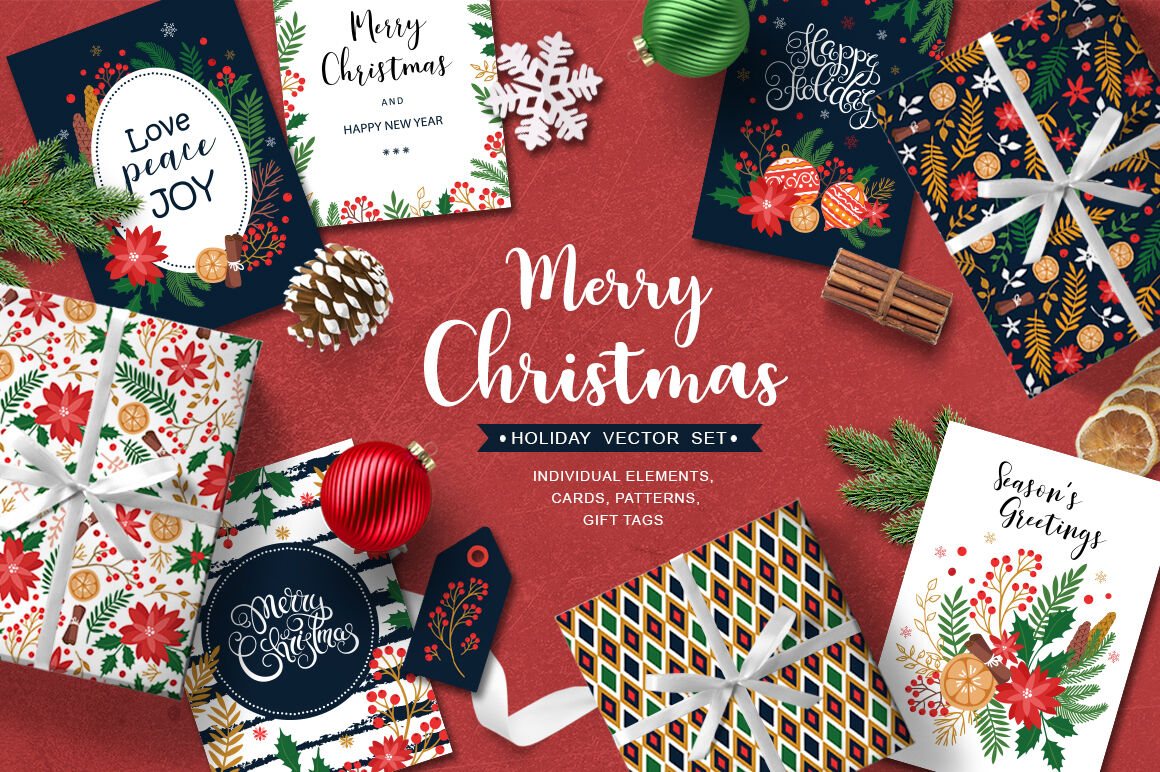 Holiday Gift Tags Vector Art & Graphics