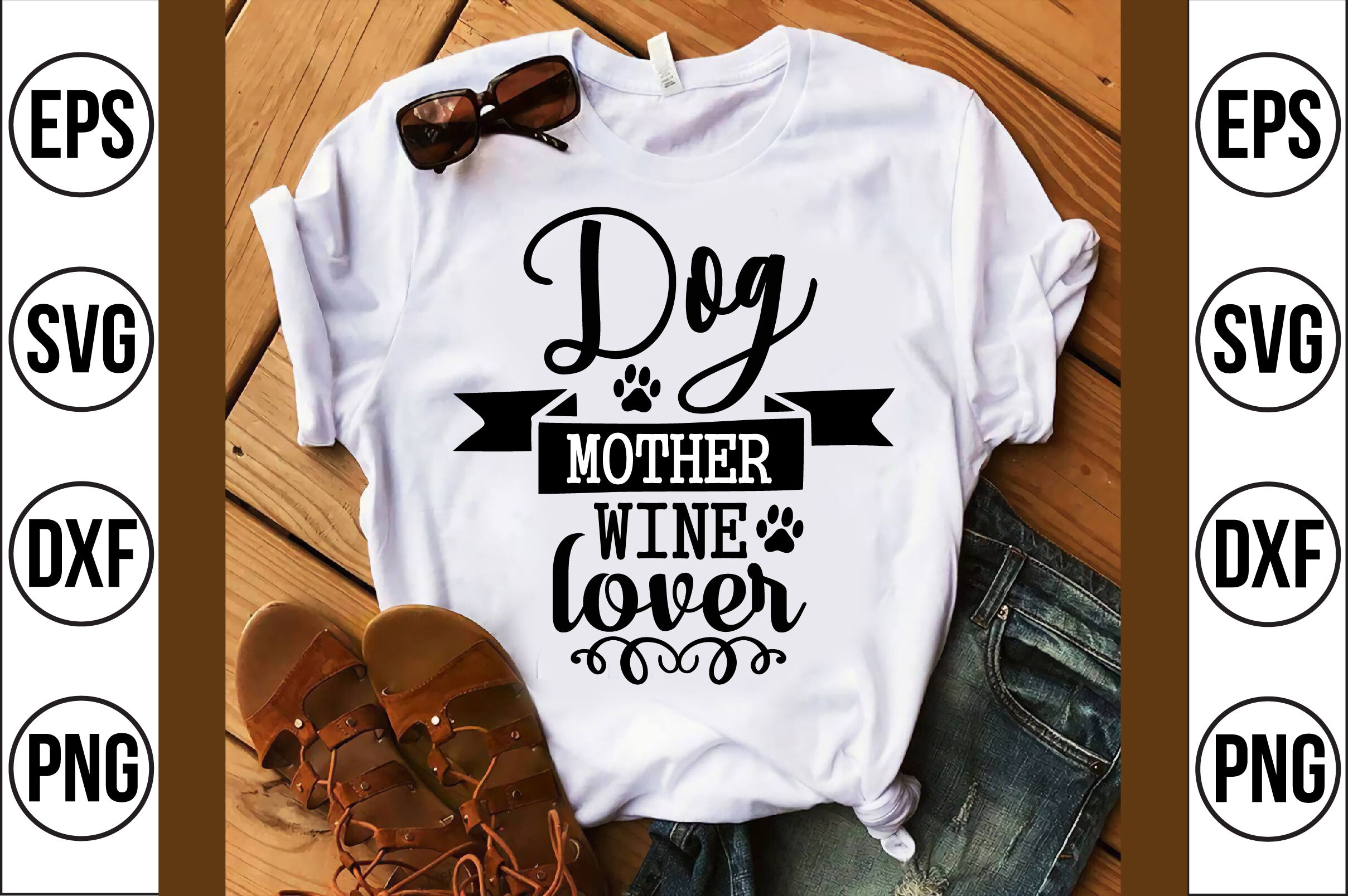 dog mother wine lover By craftstore | TheHungryJPEG