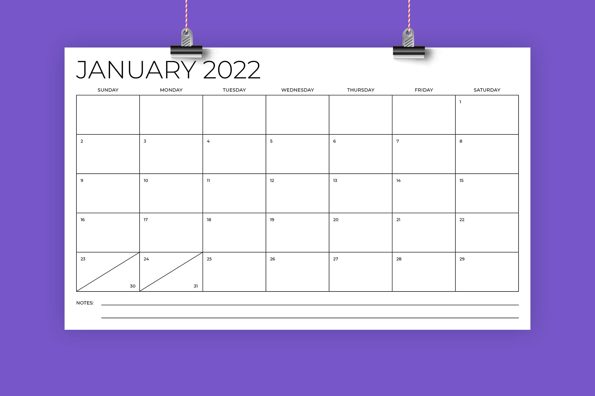 8.5 x 14 Inch 2022 Calendar Template By Running With Foxes ...