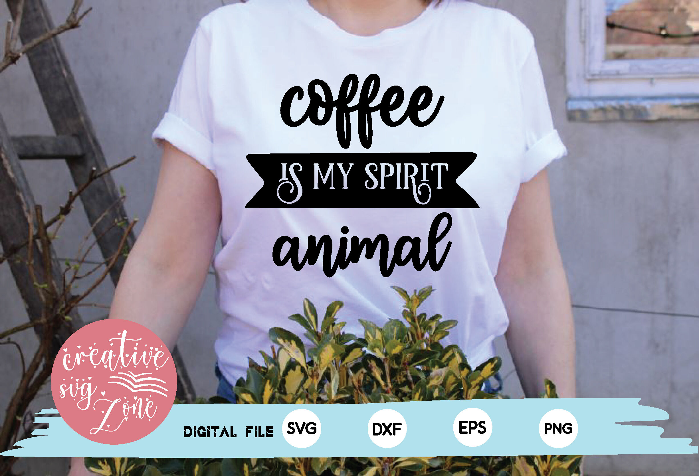 coffee is my spirit animal By creativesvgzone | TheHungryJPEG.com