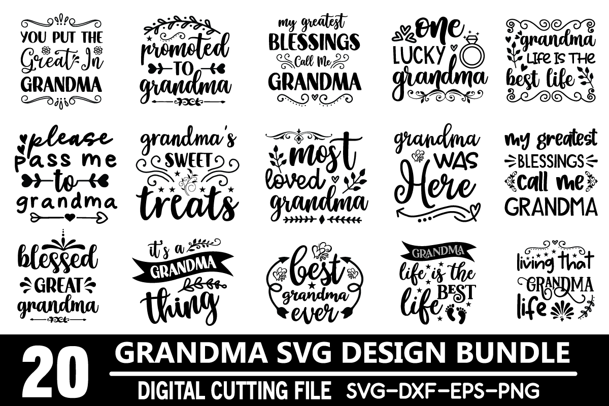 Grandma Svg Design Bundle By Bdb Graphics Thehungryjpeg 