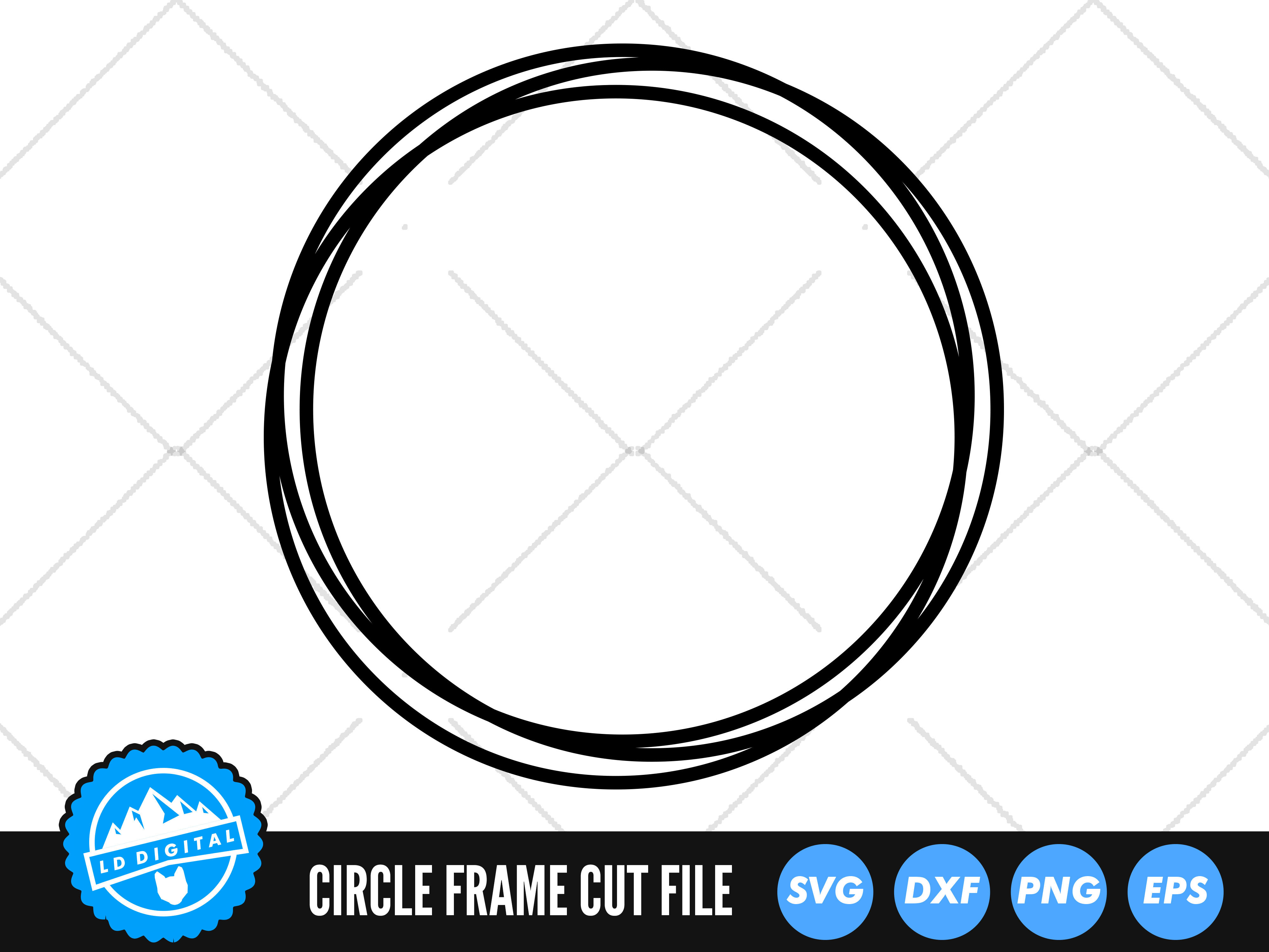 Holiday Monogram Frame Circle Svg