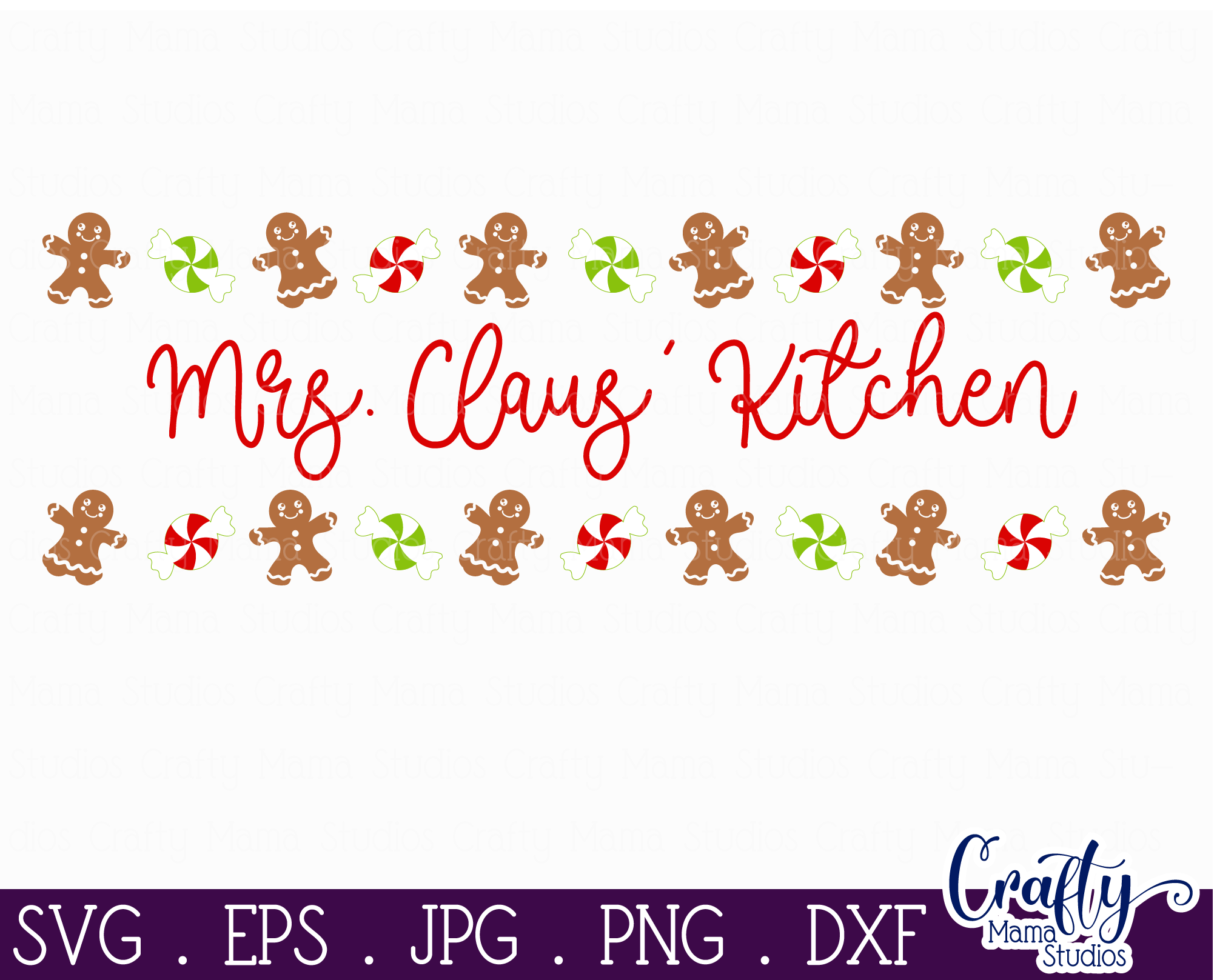 Christmas Farmhouse Svg, Mrs. Claus Kitchen Cut File By Crafty Mama