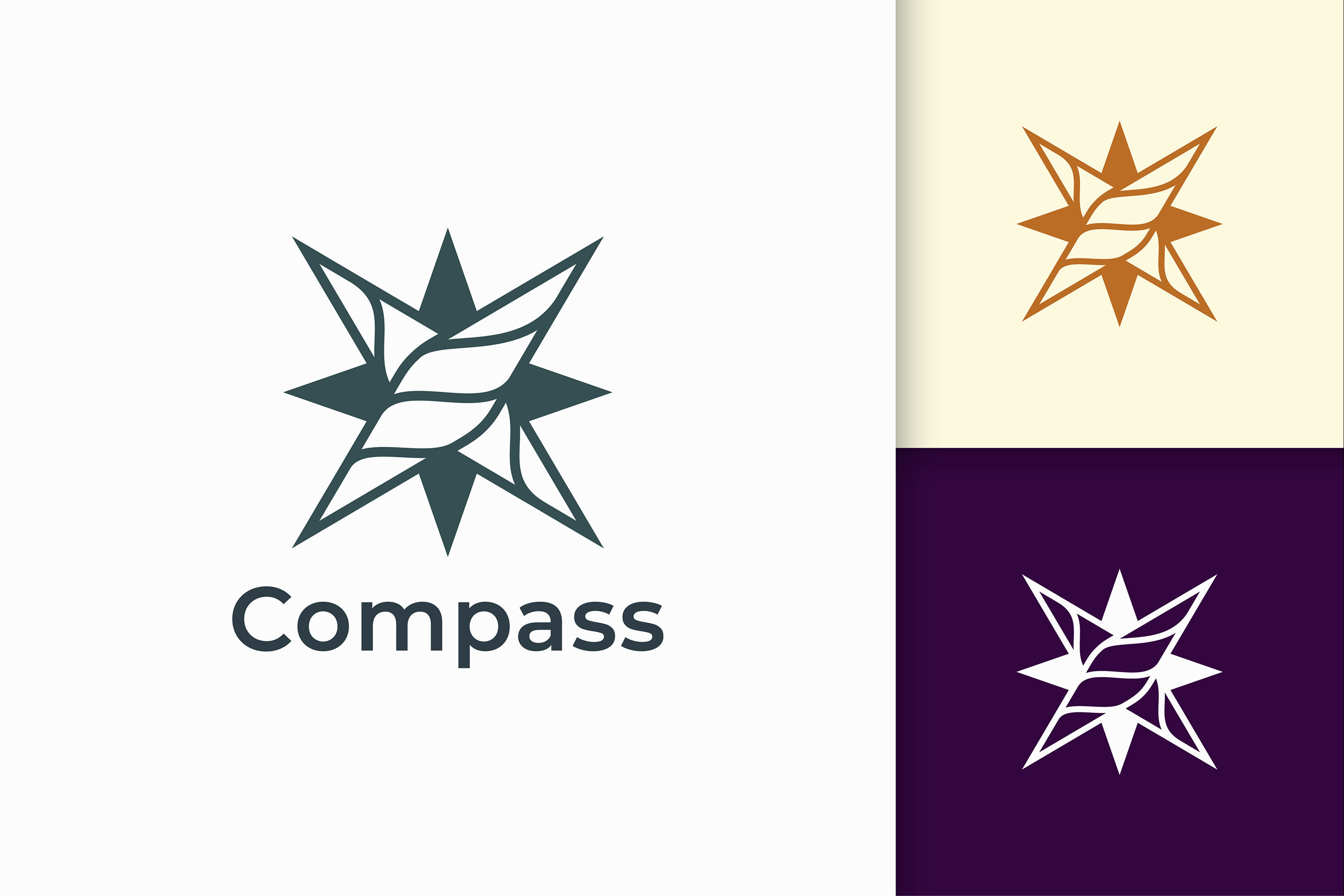 Design Clipart Vector, Stylish Flat Creative Compass Logo Design Concept  Design Vector, Compass, Logo, Vector PNG Image For Free Download