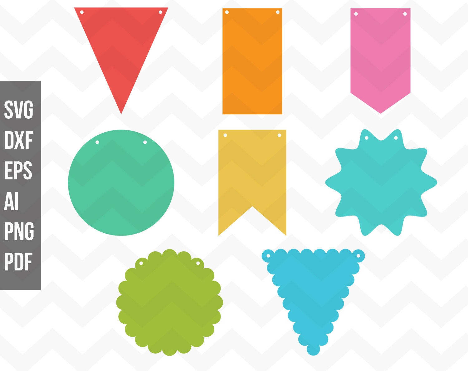 Bunting Svg Bunting Banner Flags Svg Birthday Wedding Cut Files By Aivos Thehungryjpeg