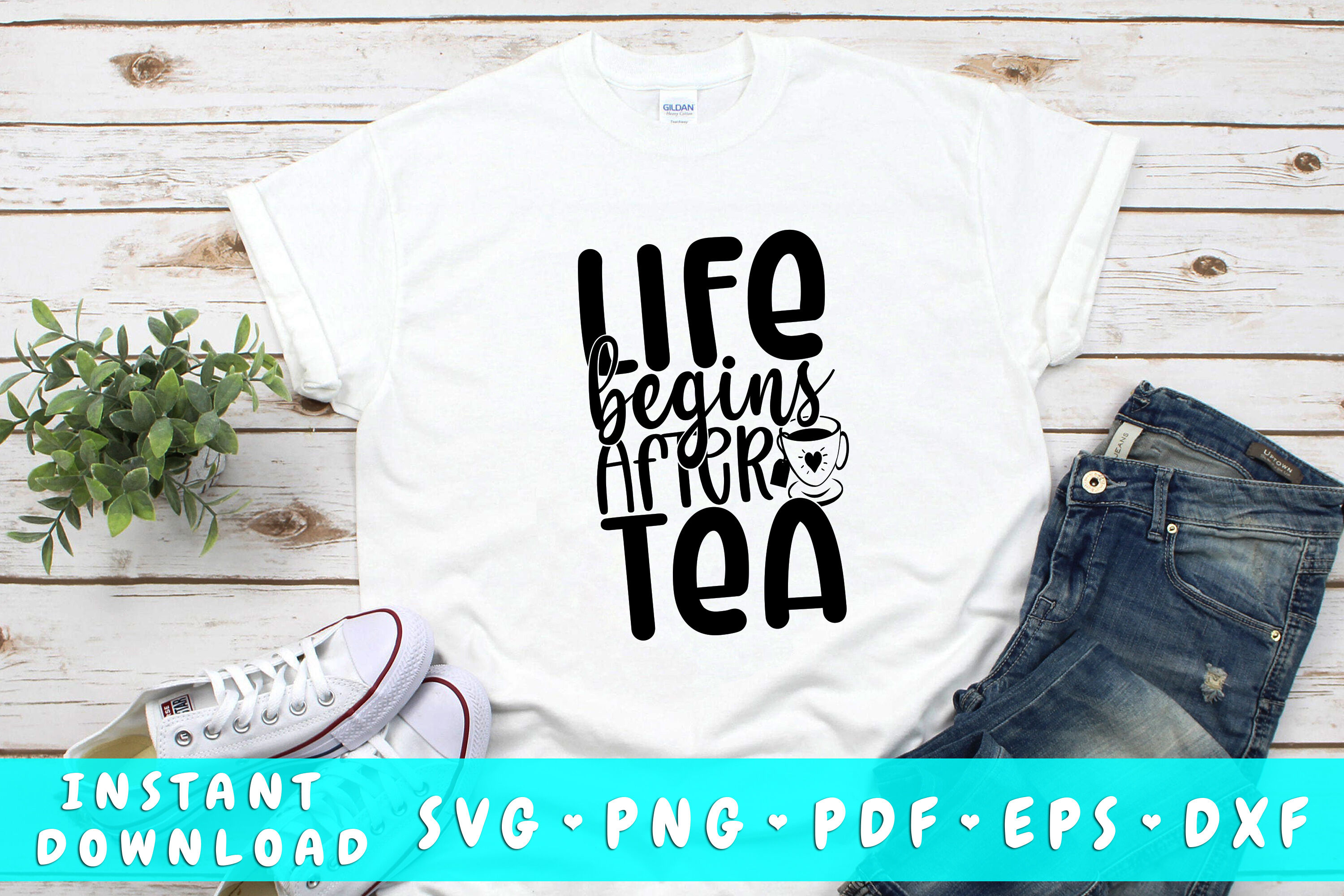 Life begins after tea SVG By LemonStudioCreations | TheHungryJPEG