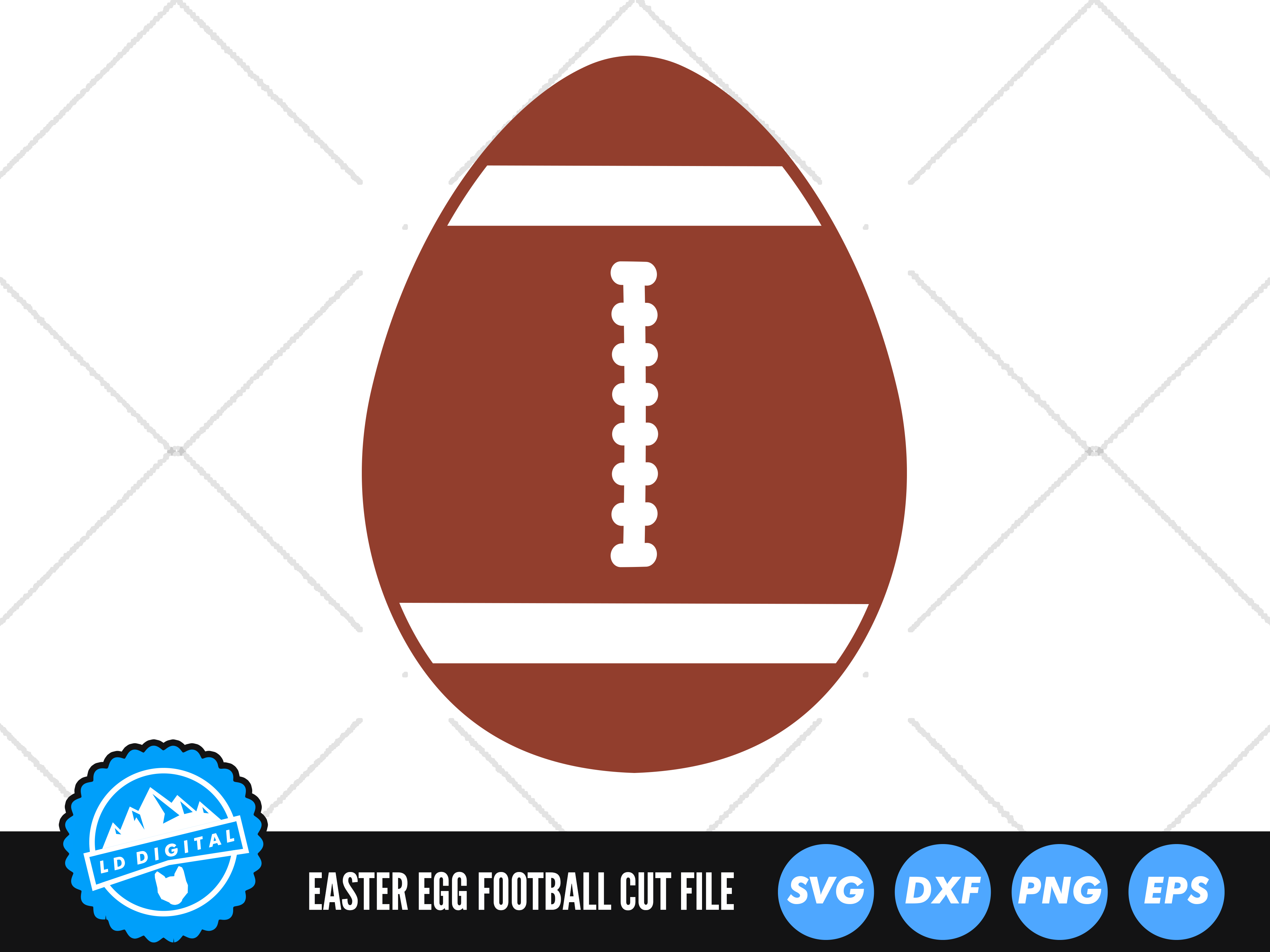 Easter Egg Football SVG, Easter 2022 Cut File By LD Digital