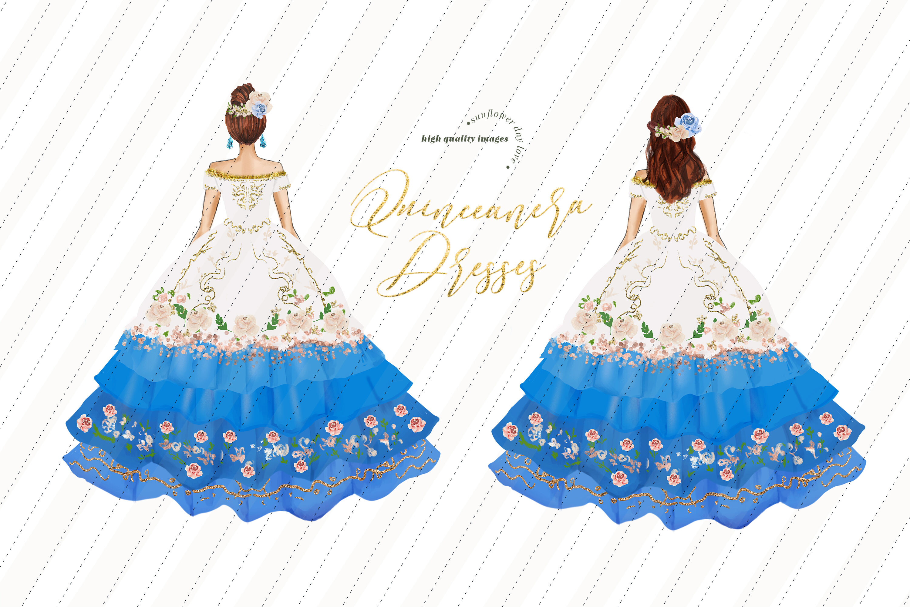 Quince Dress Clip Art