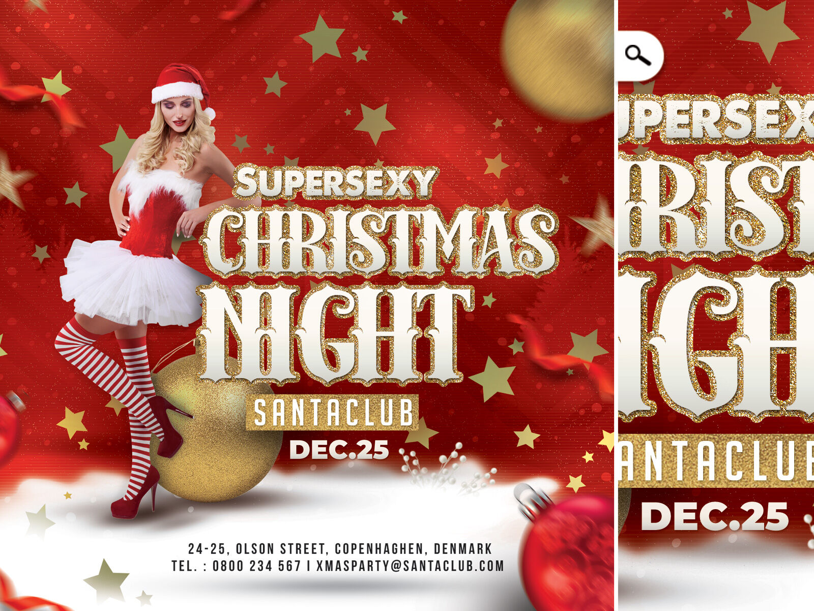 Sexy Christmas Party Flyer By n2n44 TheHungryJPEG