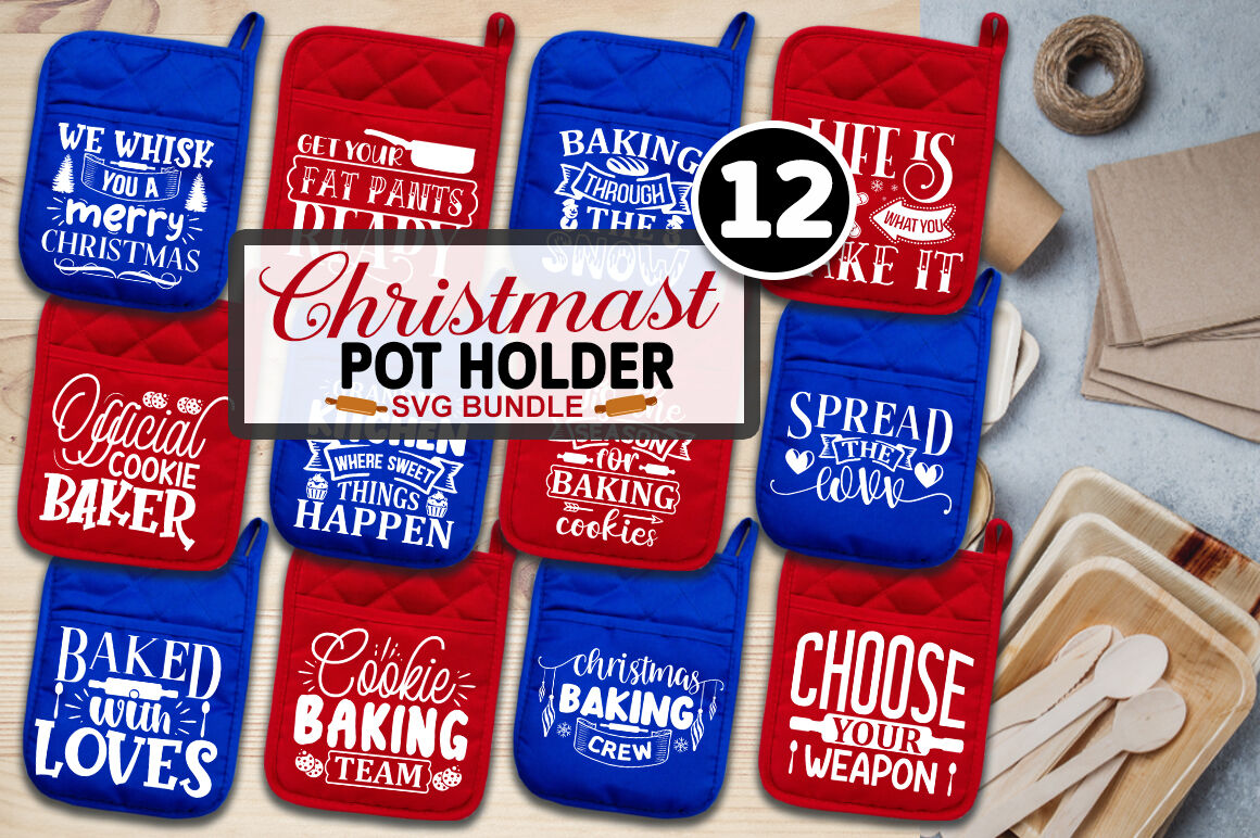 Christmas Pot Holder SVG Bundle