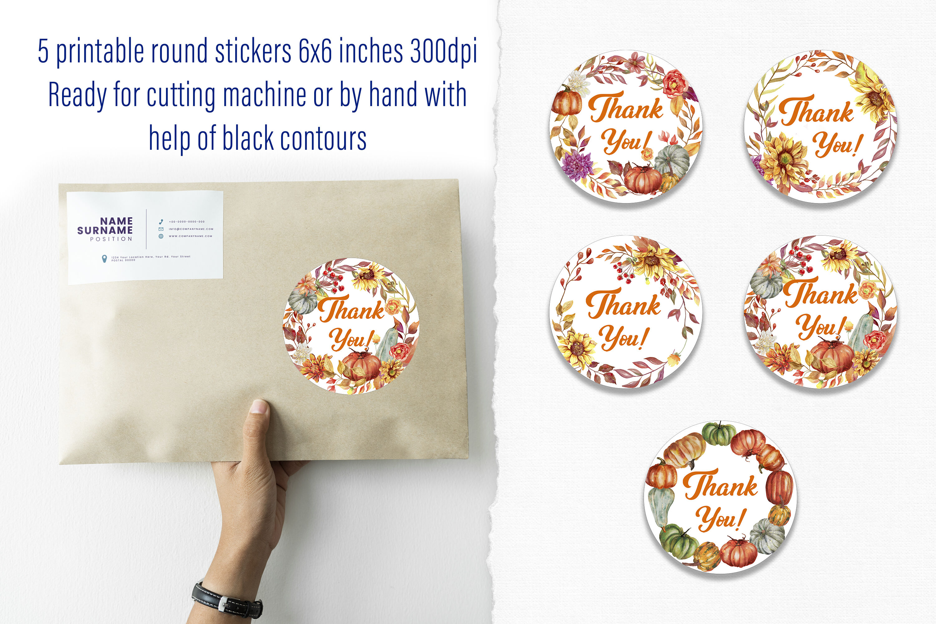 Thank you stickers Round package sticker for small business By Shuneika