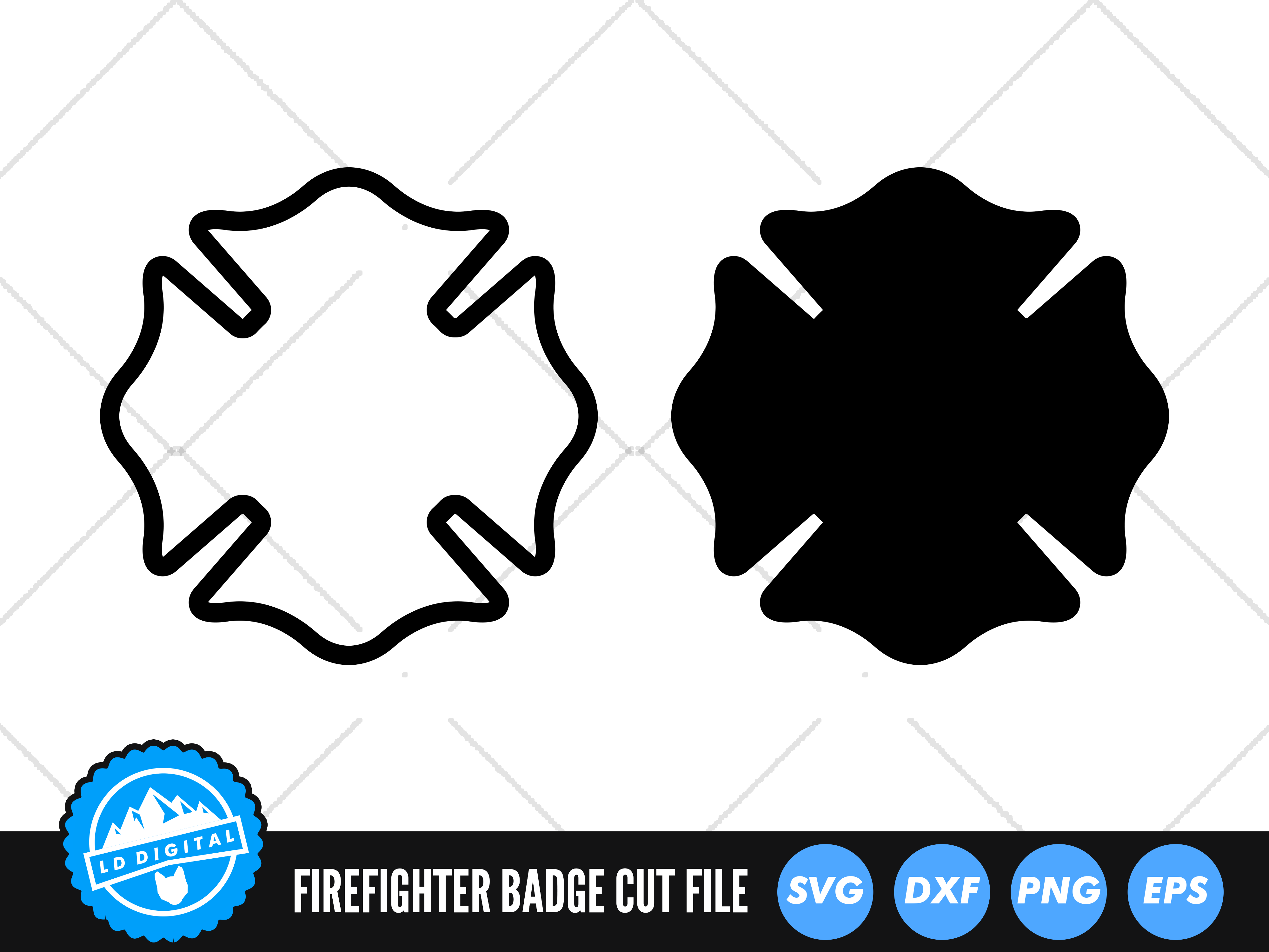 Fire Dept svg Firefighter svg Maltese Cross svg fireman 