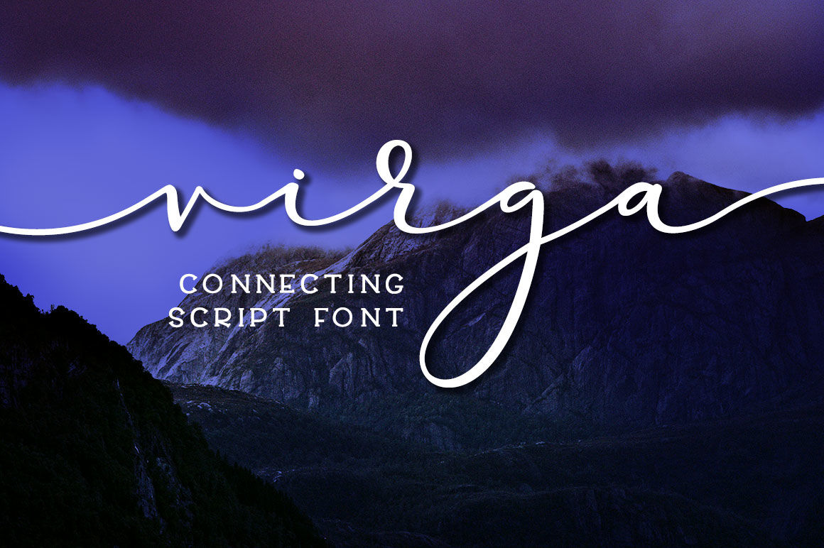 Virga Connecting Script Font By Geekmissy Thehungryjpeg Com