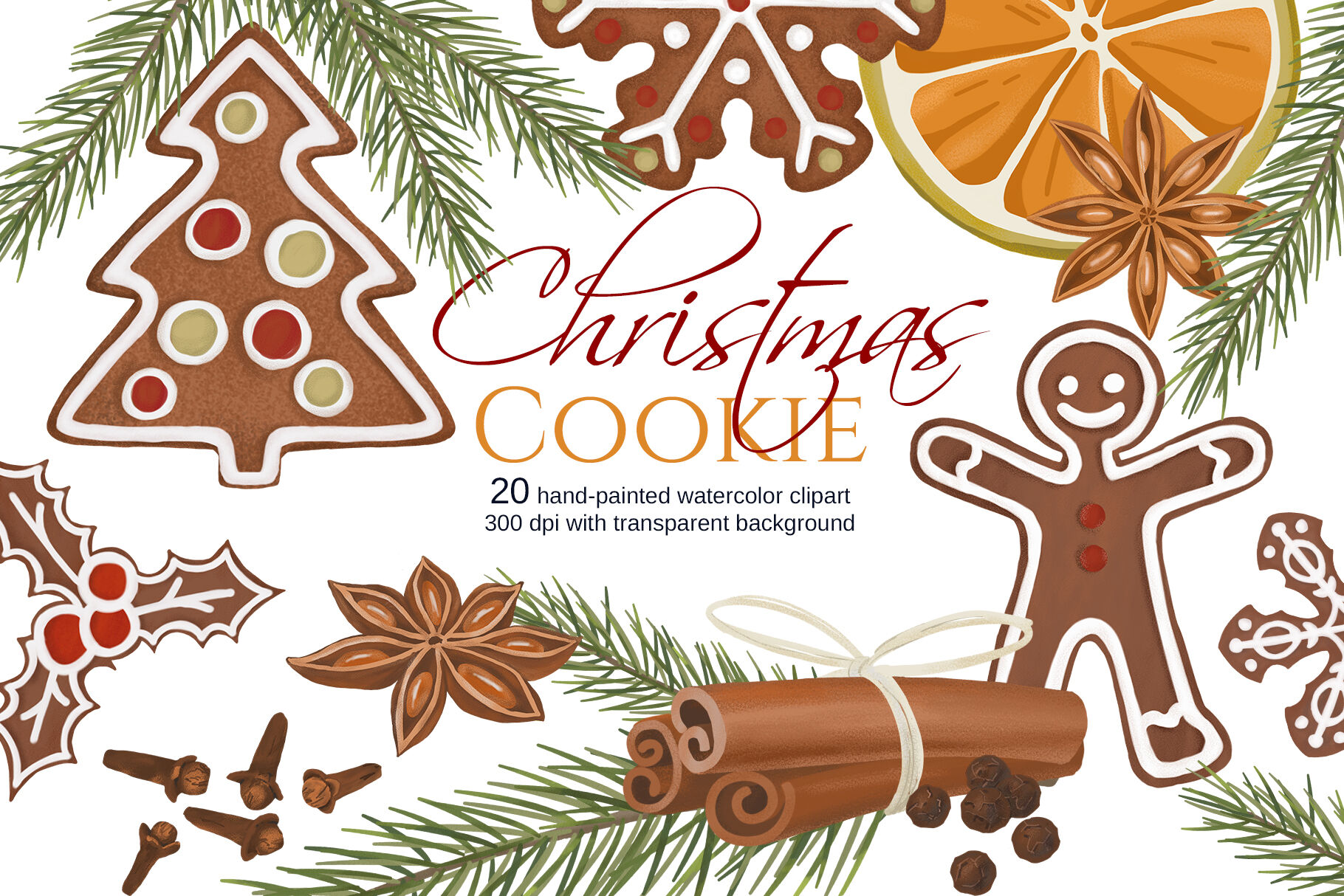 Christmas cookies clipart baking holiday graphic -  Portugal