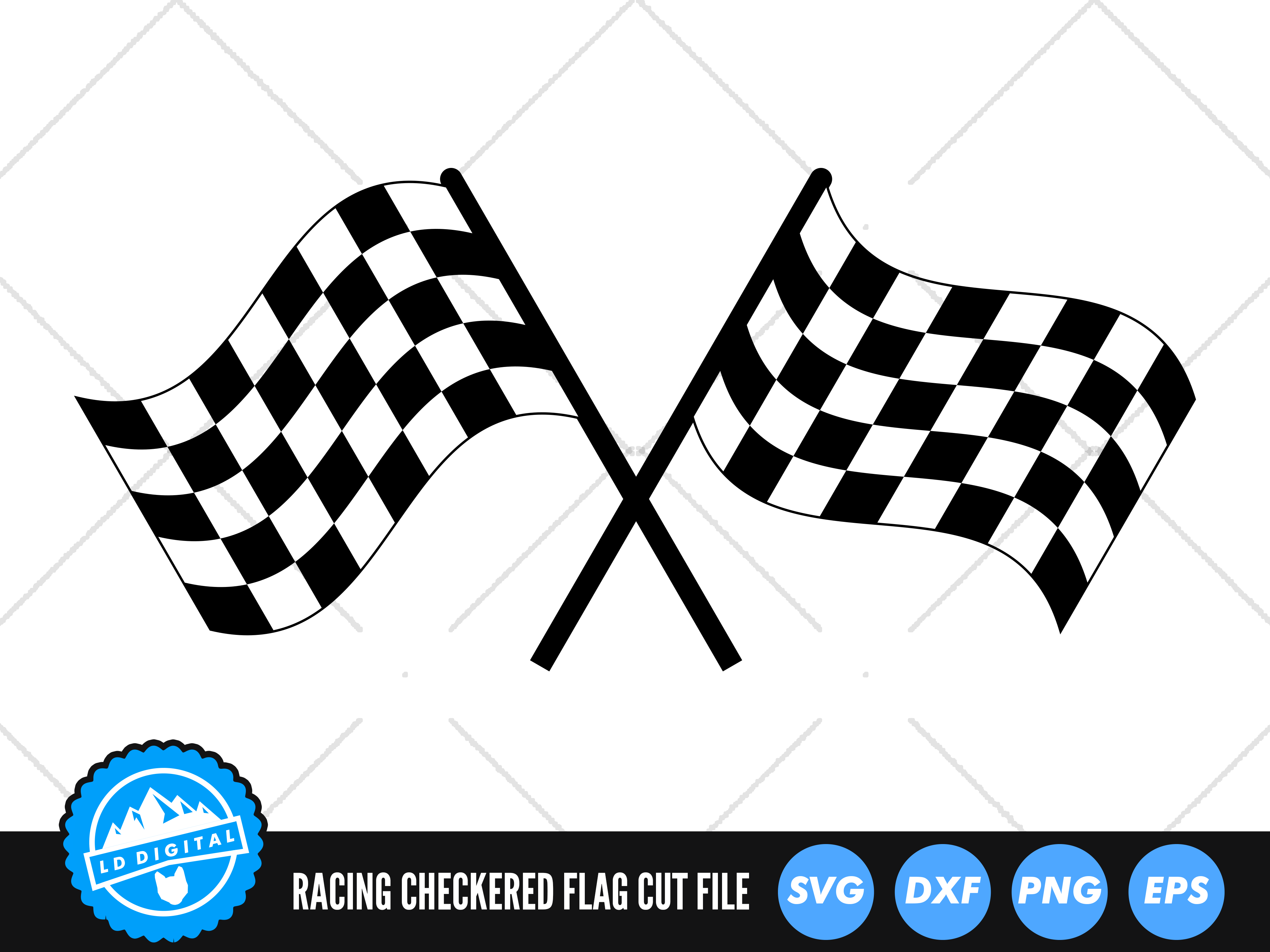 Racing Flag SVG, Checkered Flag Cut File