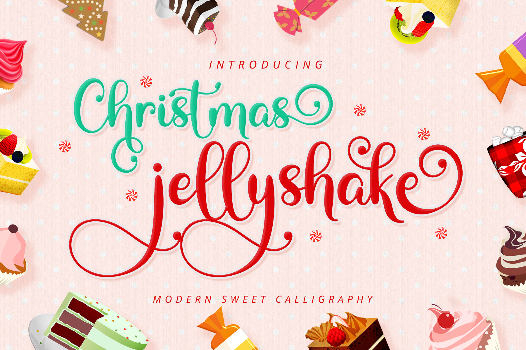 Christmas Jellyshake - Sweet Playful Calligraphy Font By Airotype  TheHungryJPEG