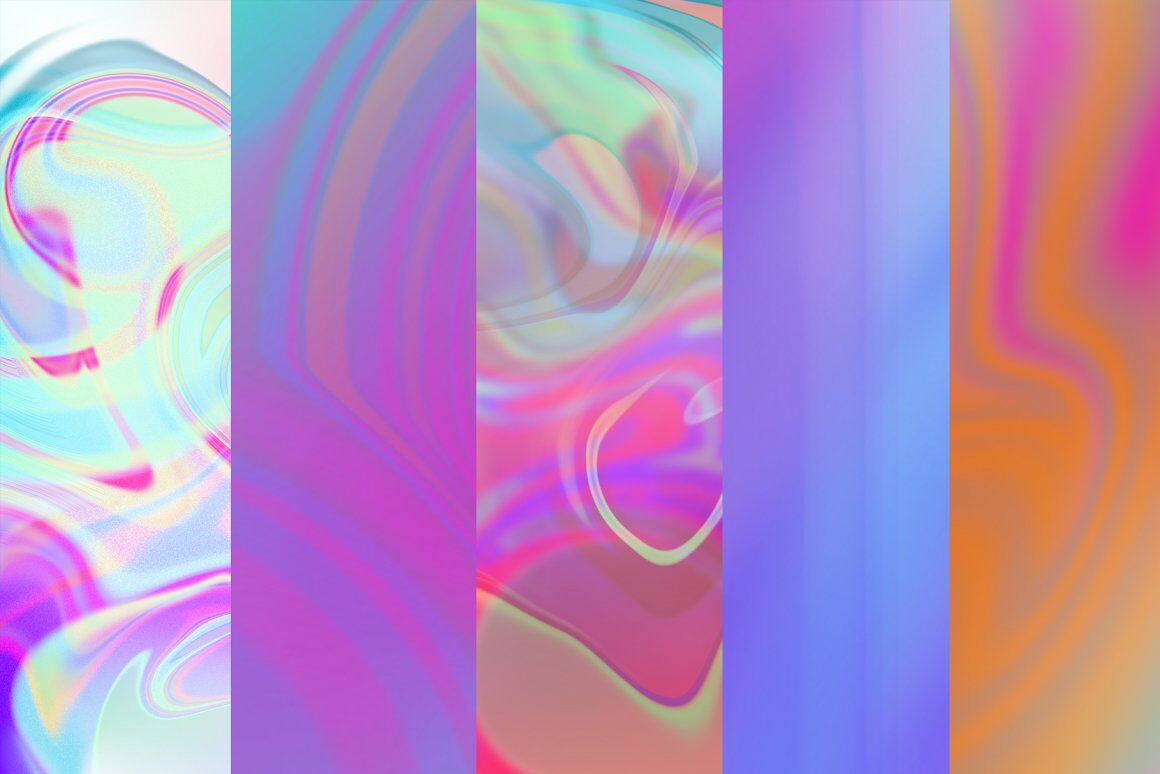 HOLOGRAM Gradient Backgrounds By Jvne77 | TheHungryJPEG