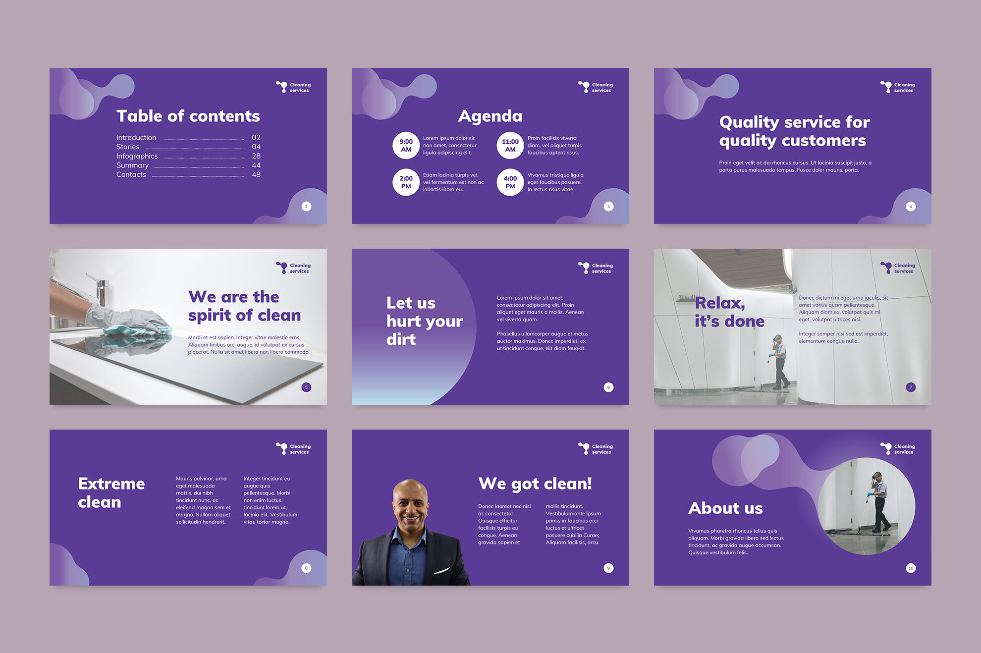 Cleaning Service PowerPoint Presentation Template By Amber Graphics ...