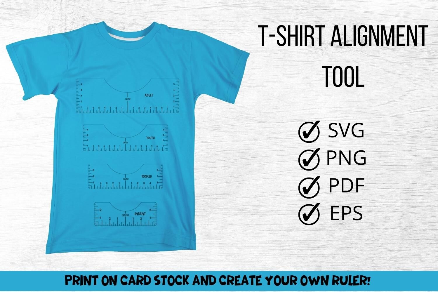 T-shirt Alignment Tool Printable- PDF Printable - tshirt ali