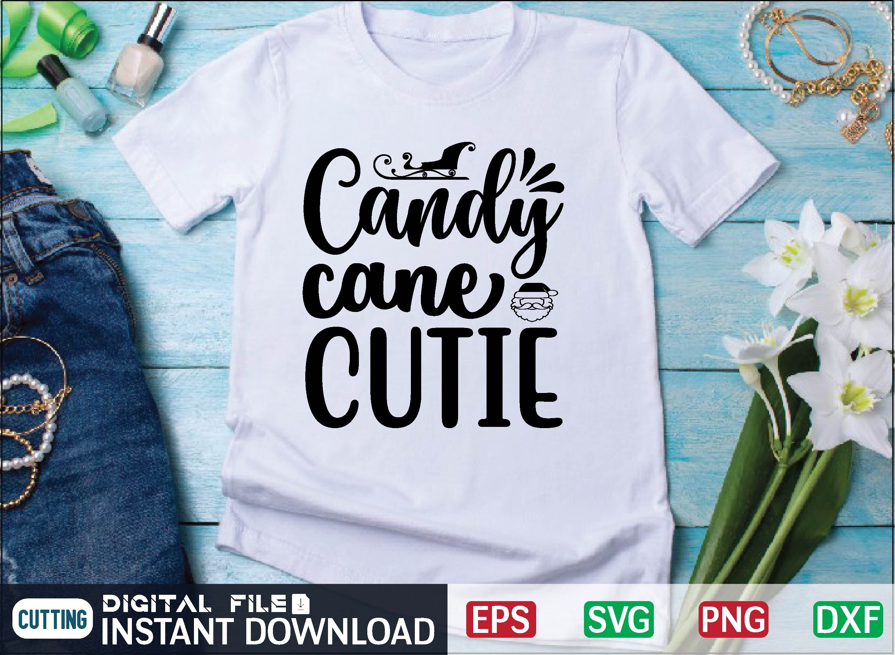 Candy cane CUTIE svg design By Print Store | TheHungryJPEG