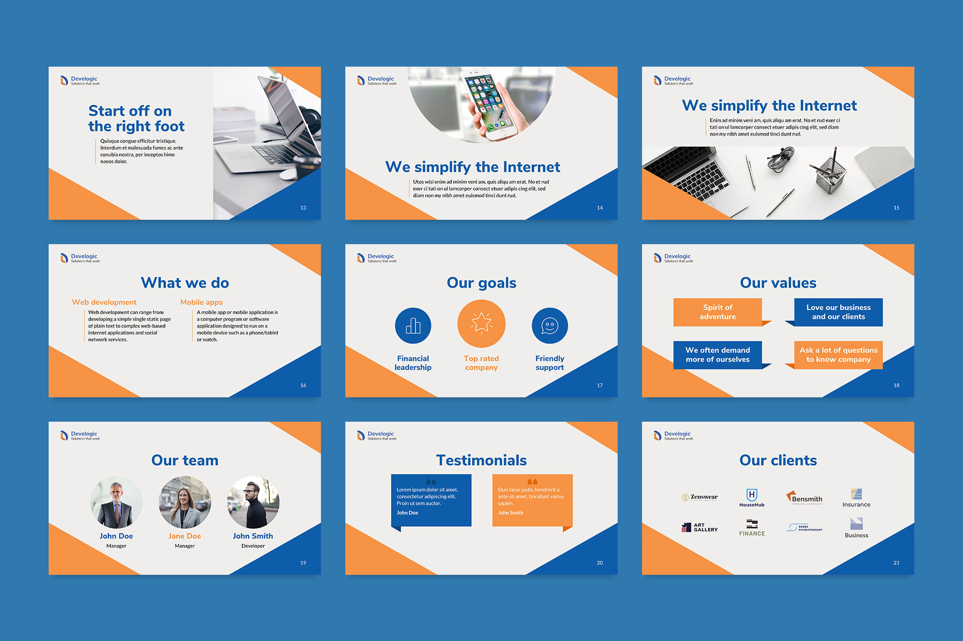 Web App Presentation Templates