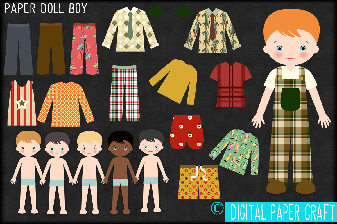 Boy paper doll printable on sale