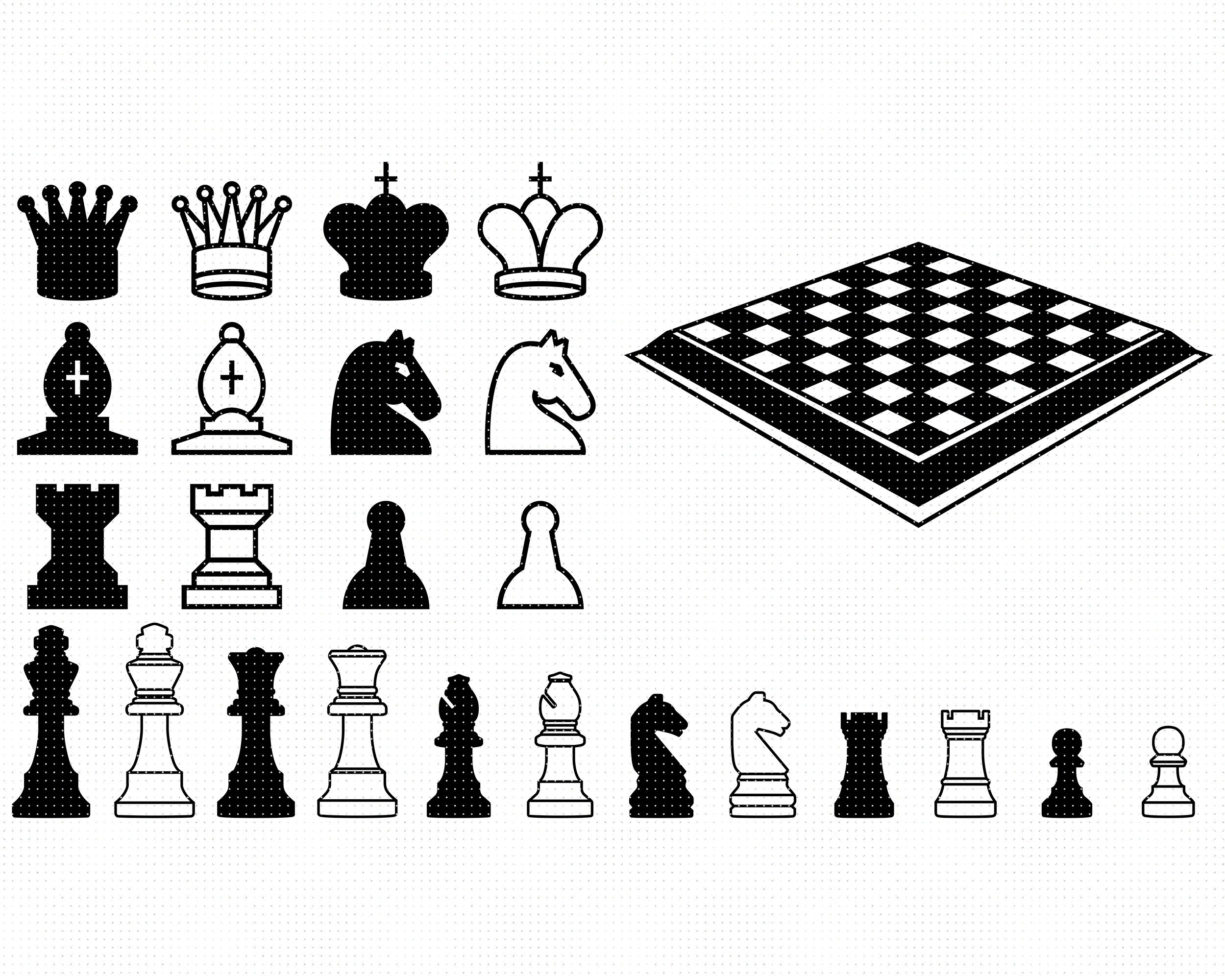 Chess Pieces Svg Chess Game Svg Chess Svg Chess Figures 