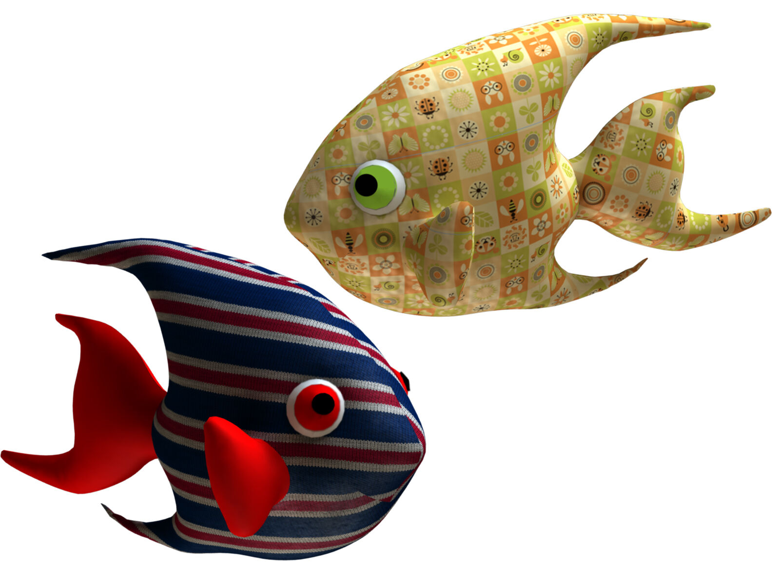 Angelfish PDF Plush Pattern + Resizing - Fish Easy Toy Sewing