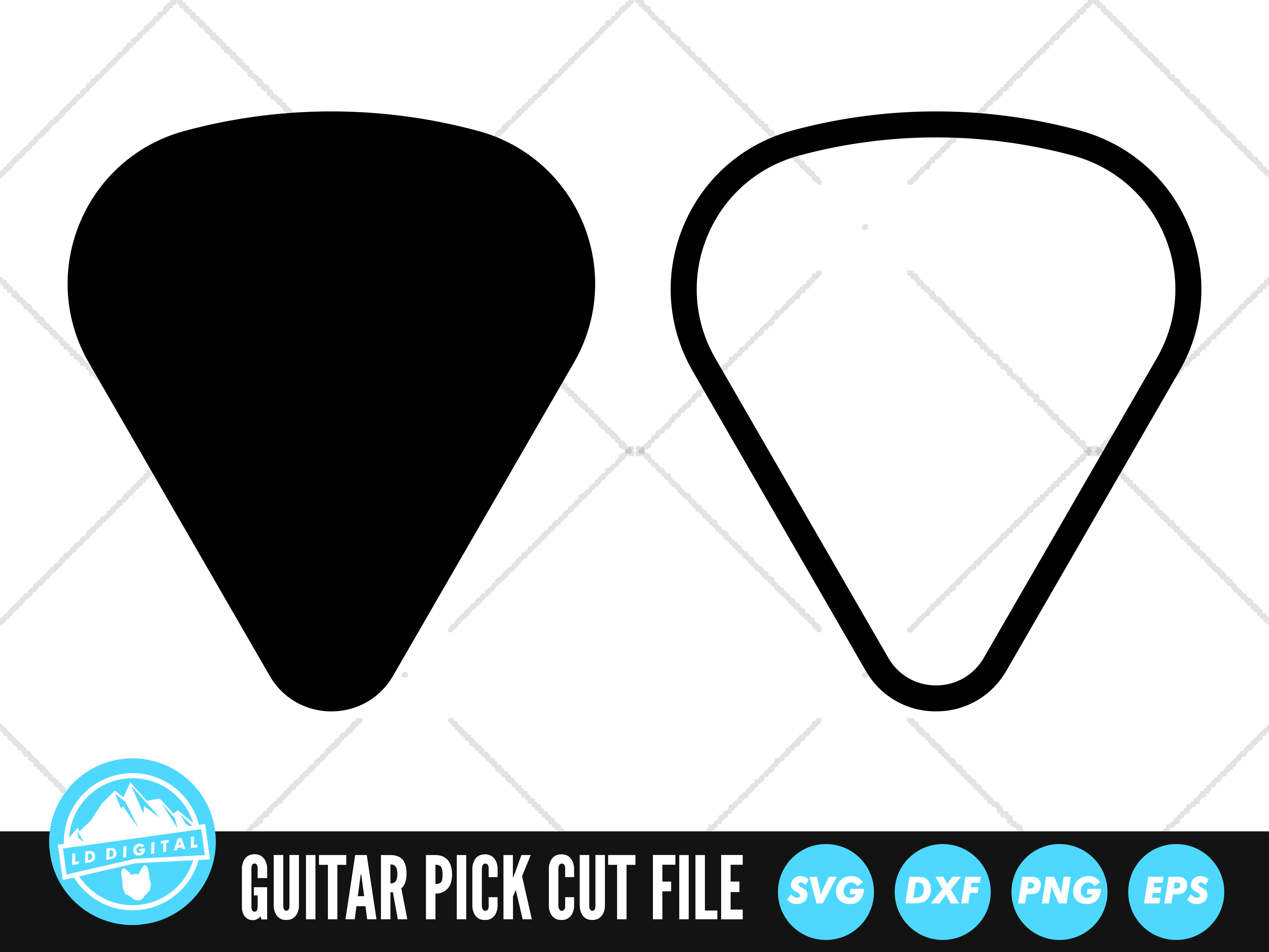 Guitar Pick silhouette svg, Guitar Pick outline svg
