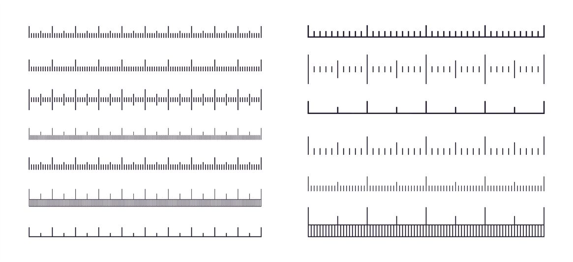 Premium Vector  Measurement scale ruler or scale length