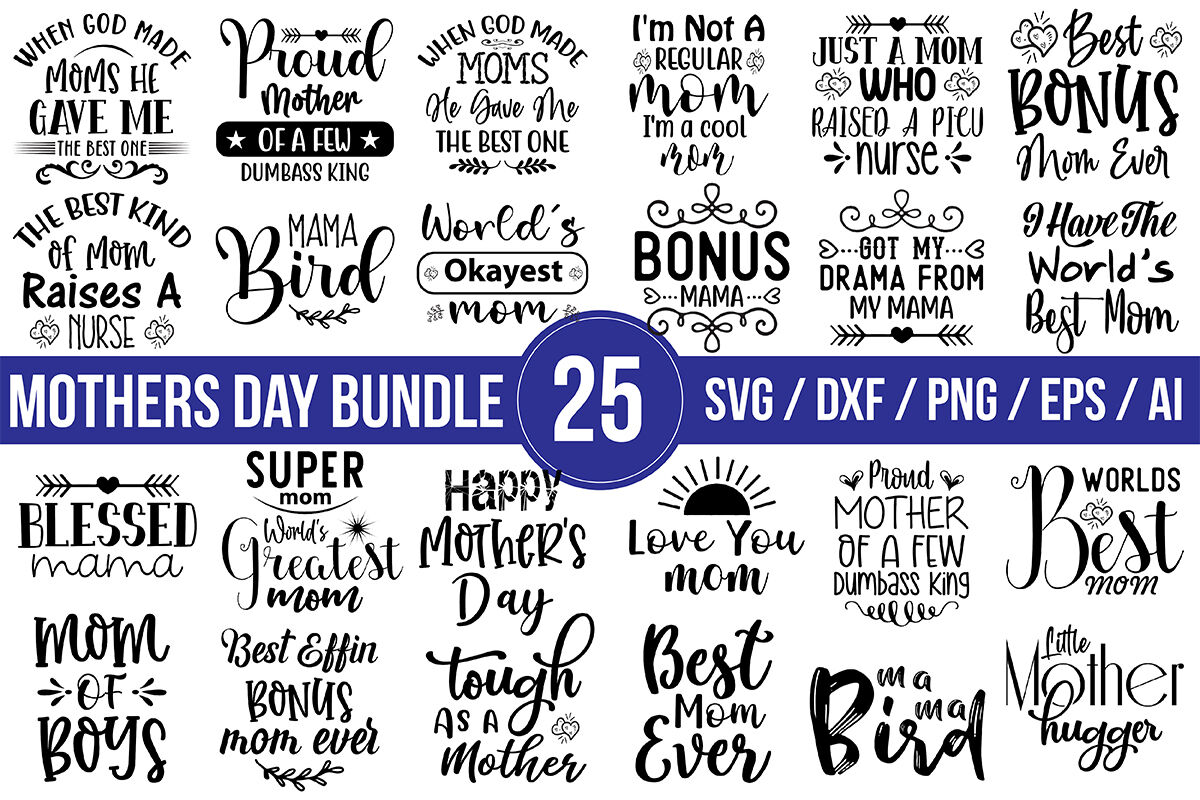 Mothers Day SVG Bundle By orpitabd | TheHungryJPEG