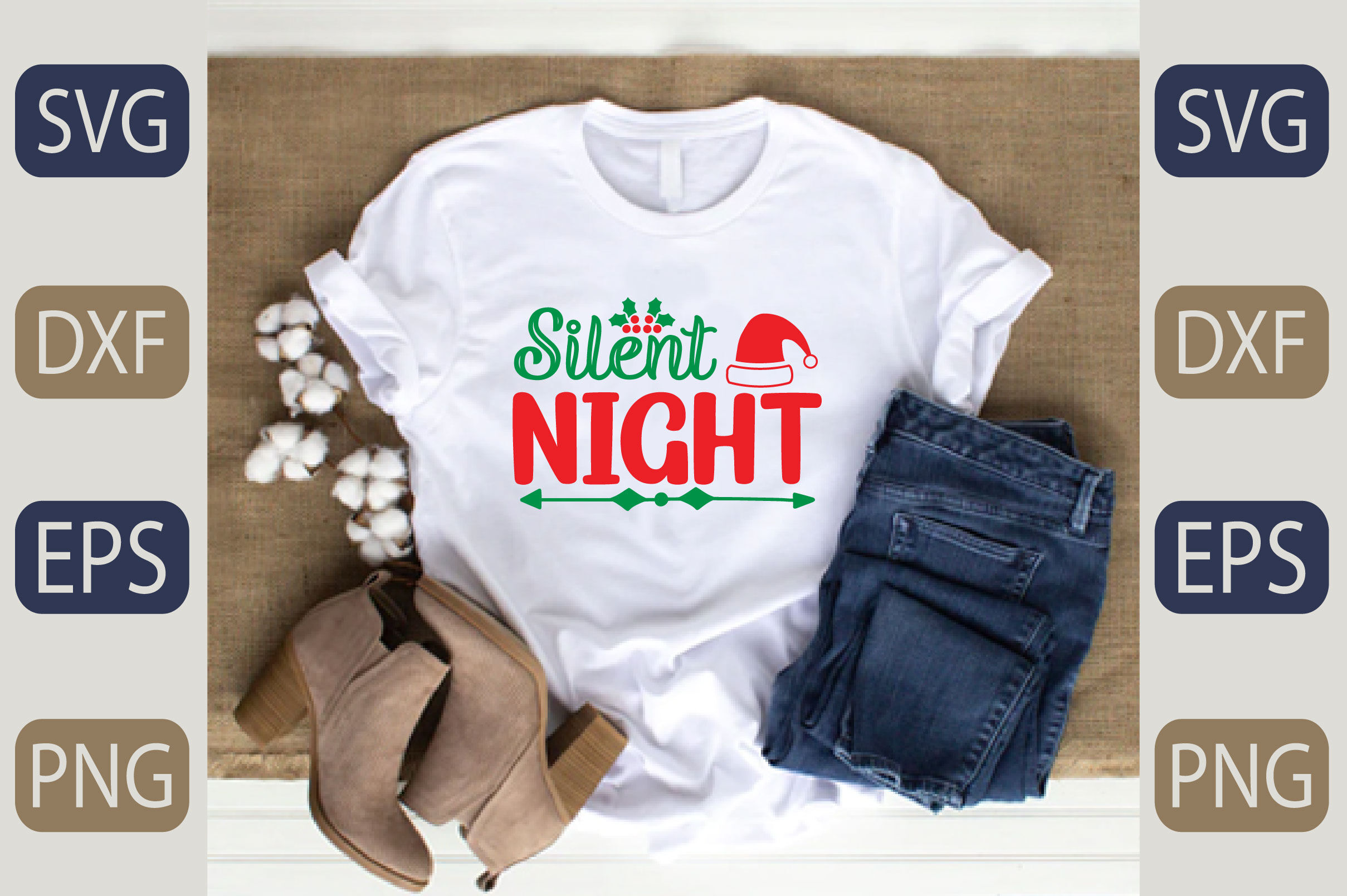 Silent Night By design svg | TheHungryJPEG