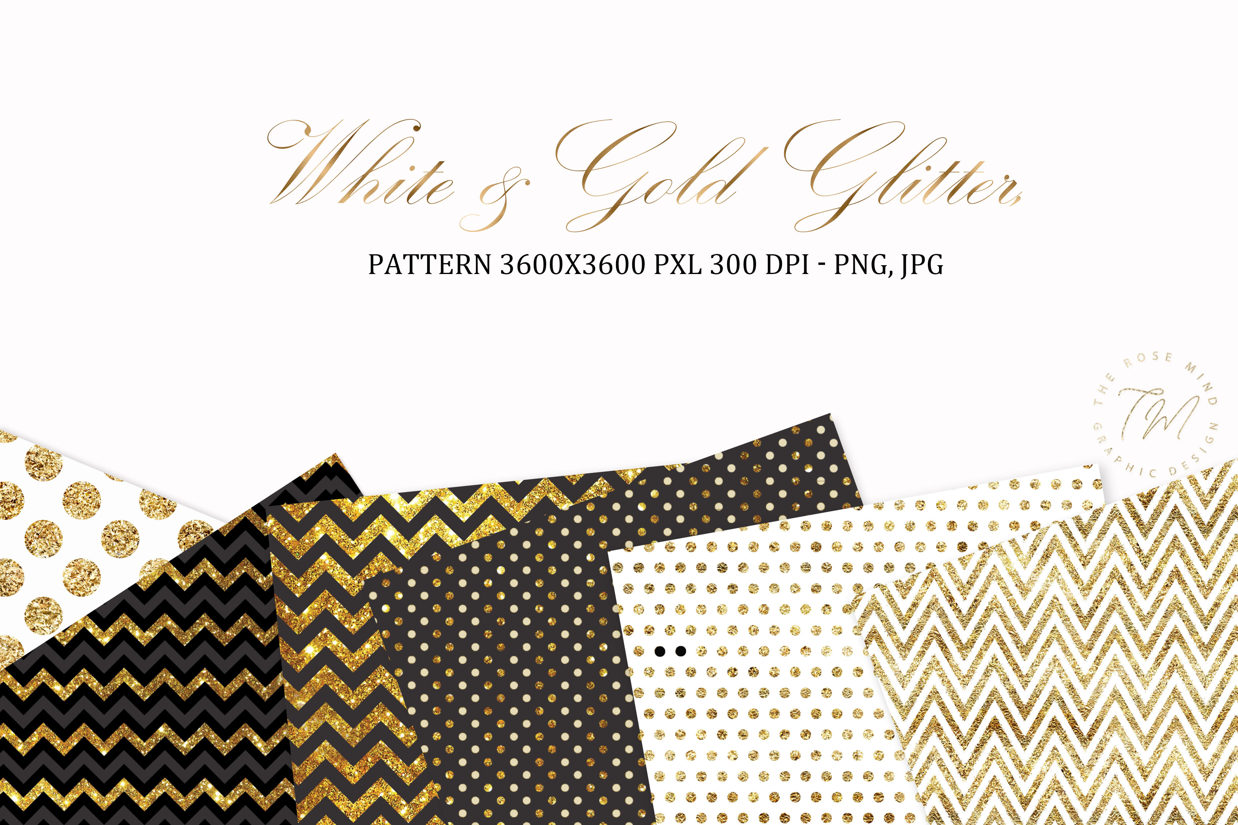 White & Gold Glitter texture By TheRoseMind