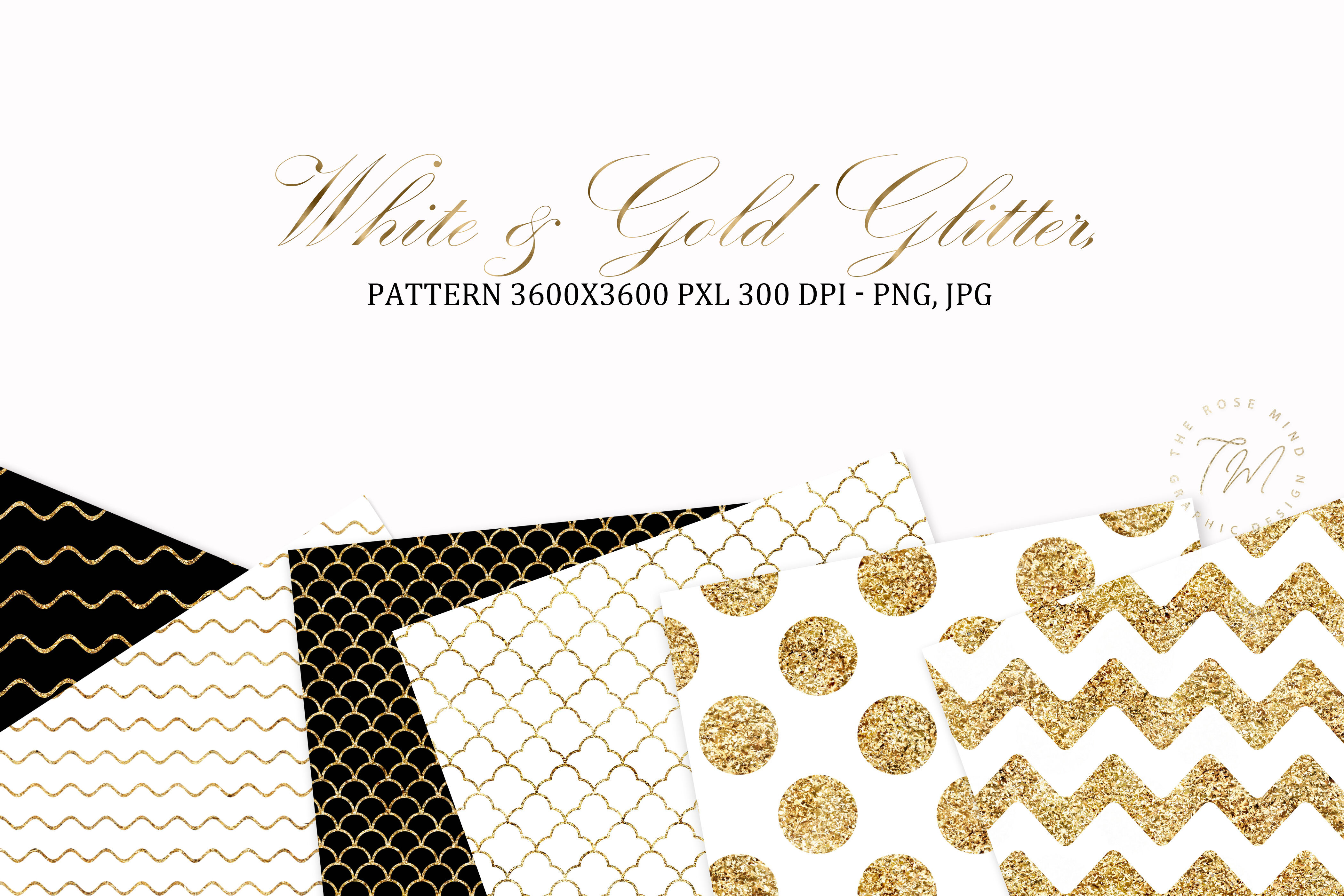 White & Gold Glitter texture By TheRoseMind