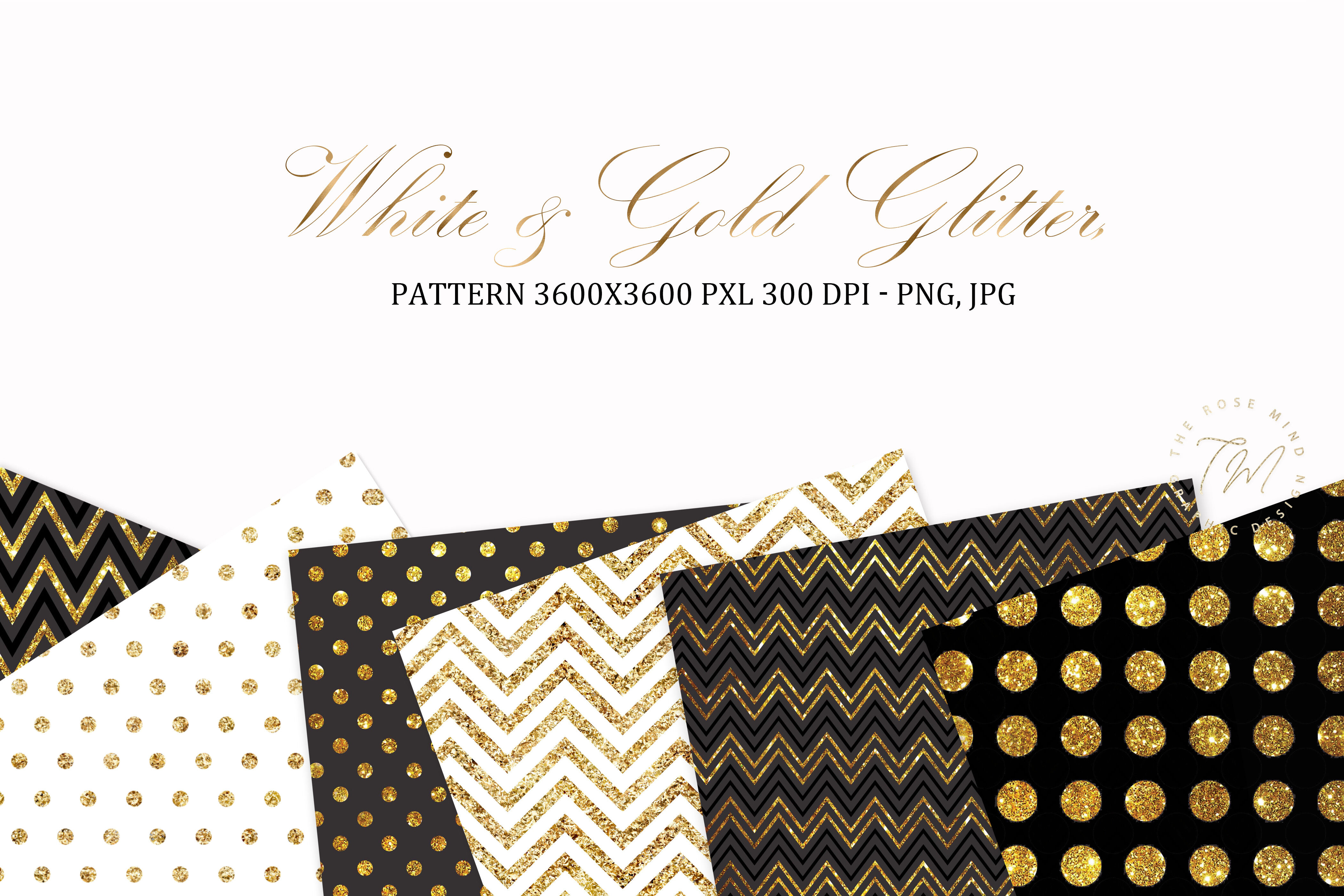 White & Gold Glitter texture By TheRoseMind