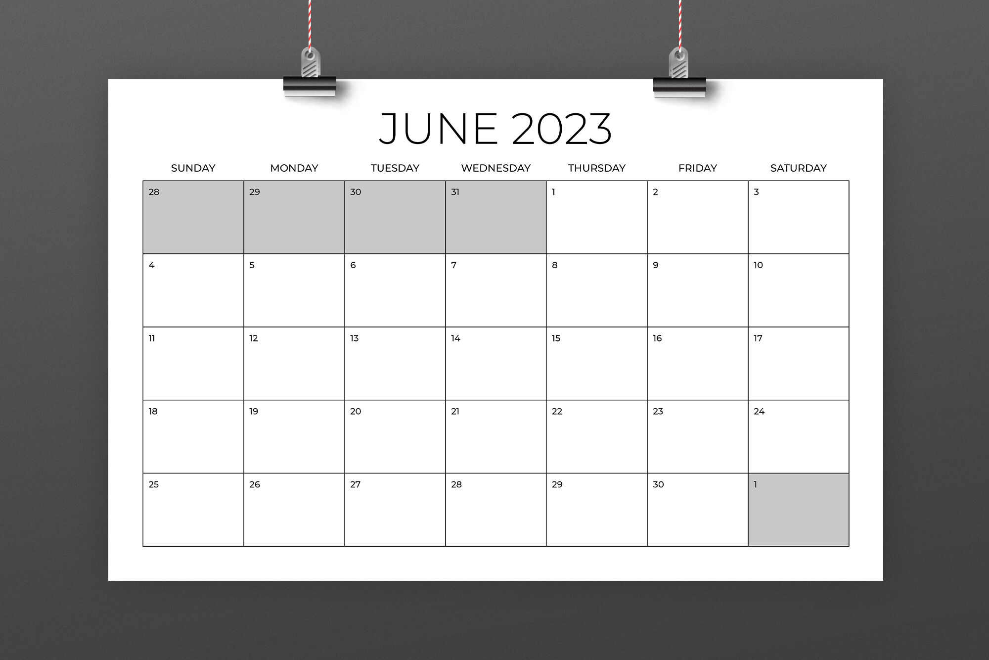 2023 11 x 17 Inch Office Calendar Template By Running With Foxes
