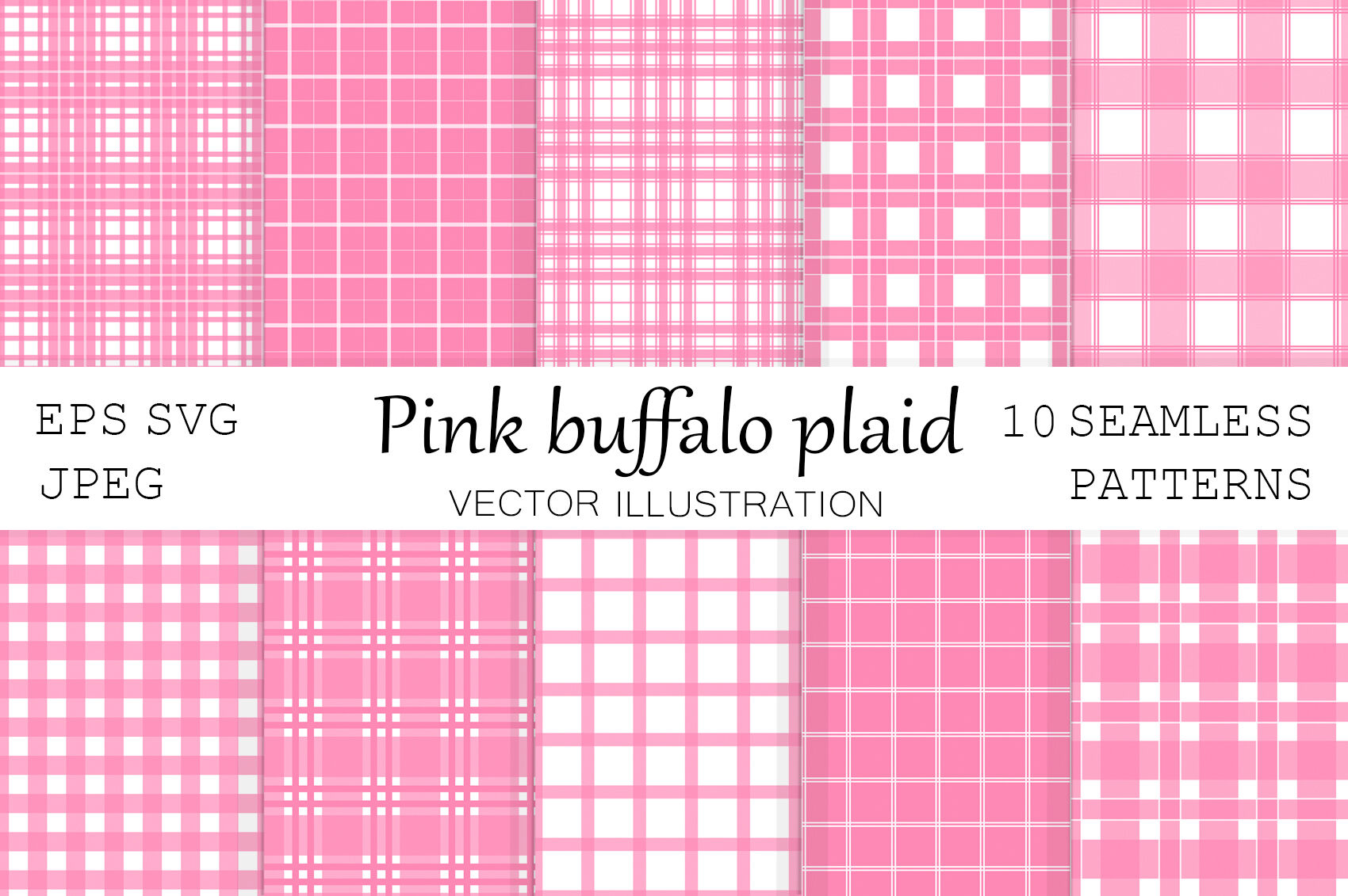 Pink Buffalo plaid pattern. Valentines Day Buffalo plaid SVG By  IrinaShishkova