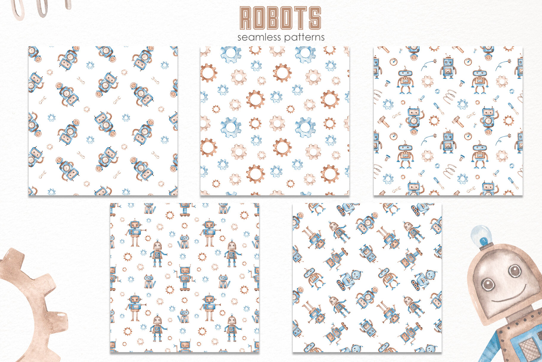 Cute Robots Clipart Digital Download Robots PNG Sublimation -  Portugal