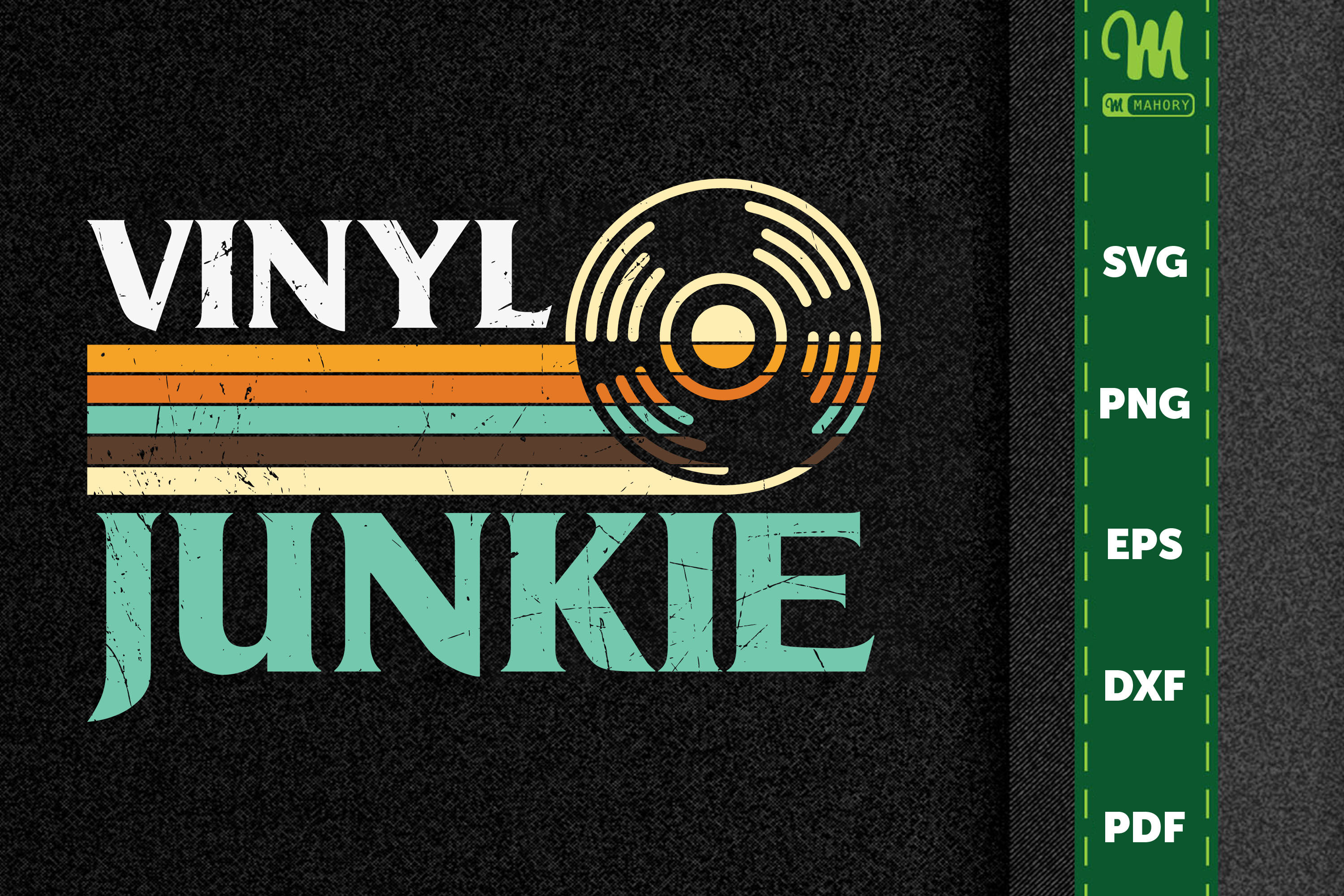 Retro Vinyl Records Junkie By Novalia | TheHungryJPEG