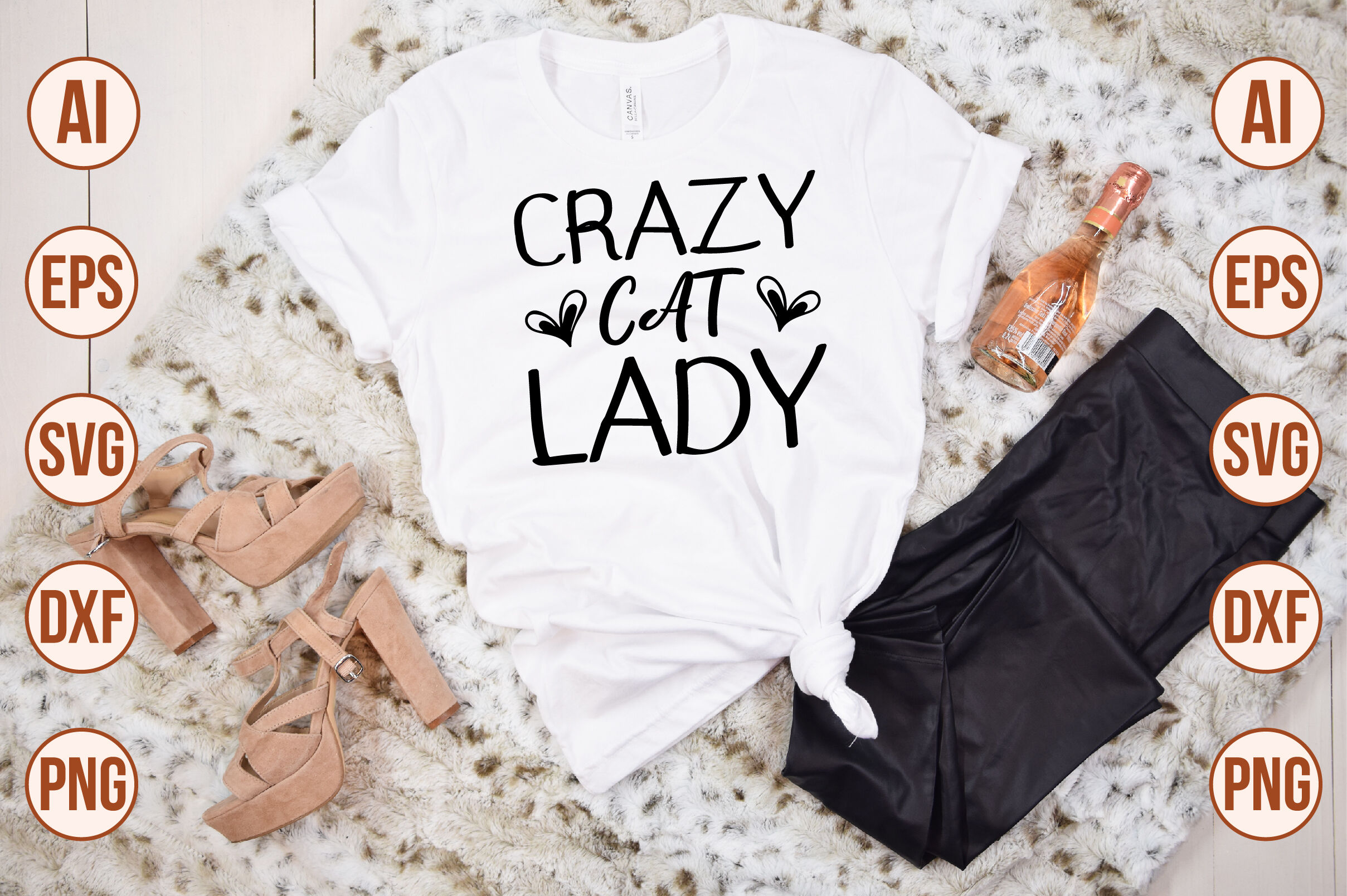 crazy cat lady svg cut file By orpitabd | TheHungryJPEG