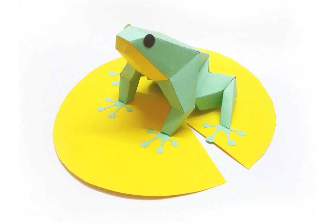 DIY Paper Frog printable By PAPER Amaze TheHungryJPEG